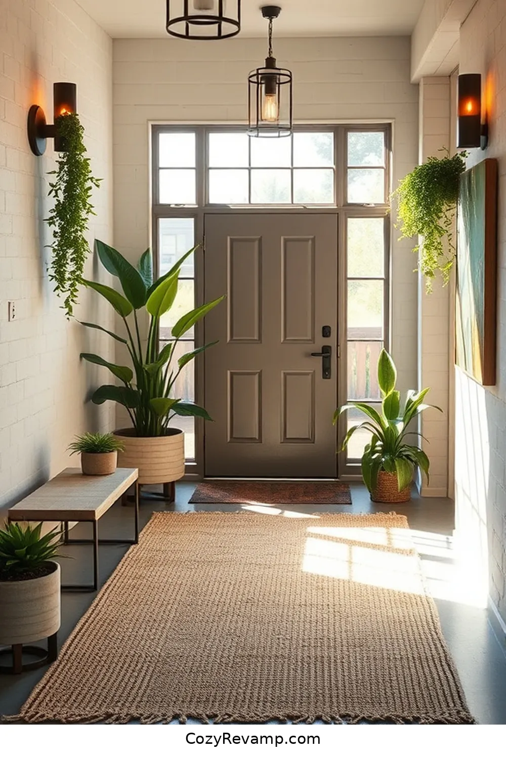 Creating Warmth in a Stark Environment for How Does Organic Cotton Material Make an Industrial Entryway Stand Out?