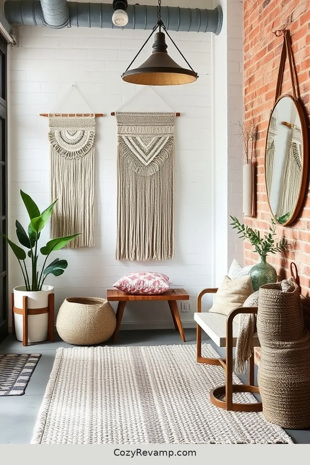 Utilizing Organic Cotton for Functional Decor for How Does Organic Cotton Material Make an Industrial Entryway Stand Out?