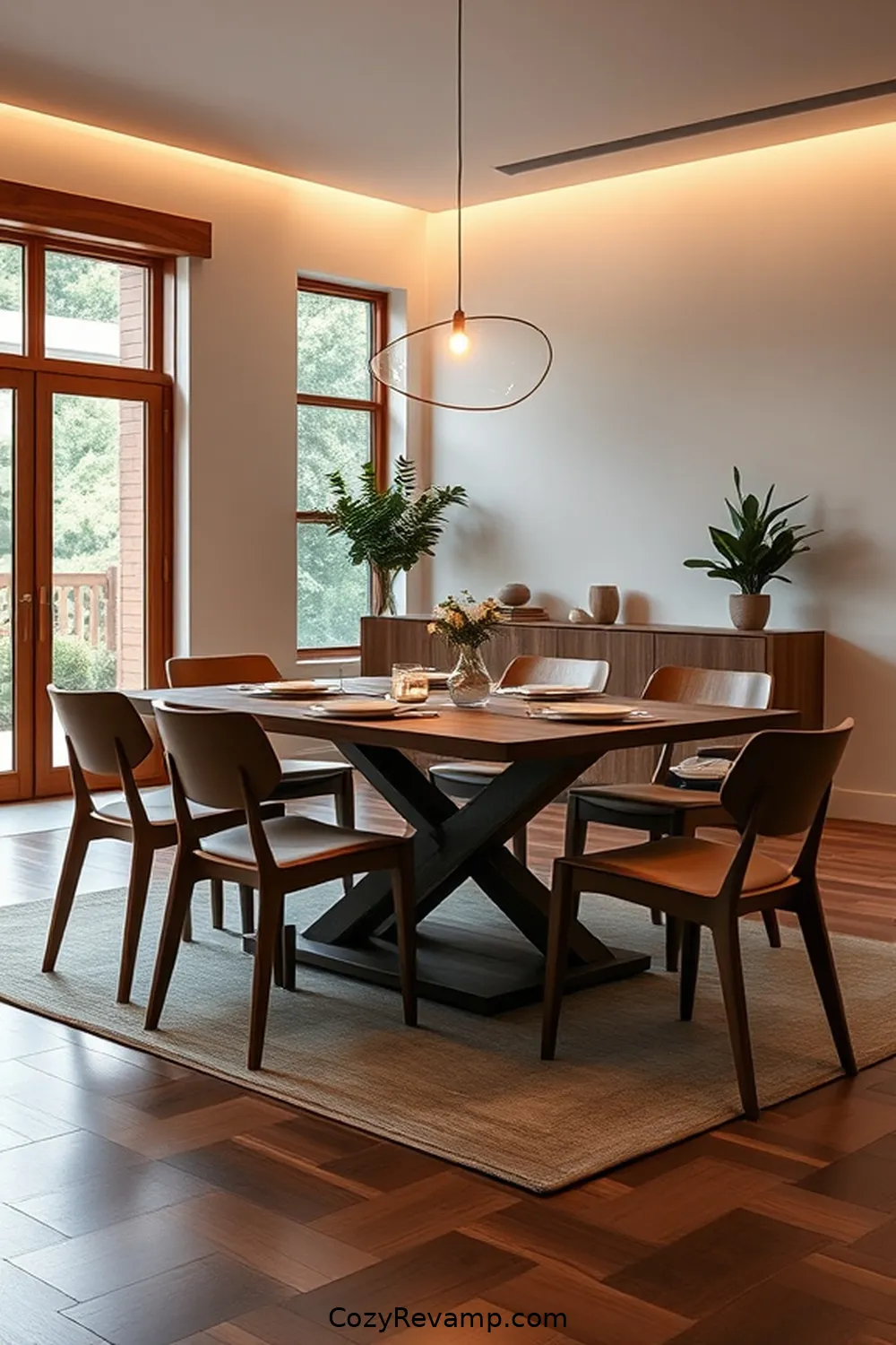 Incorporating Natural Wood Elements for How to Choose Materials for a Minimalist Dining Room With Solar Powered Lights