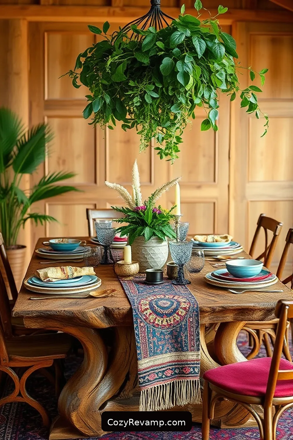 Designing a Statement Dining Table for How to Create a Bohemian Dining Room With Recycled Wood Materials
