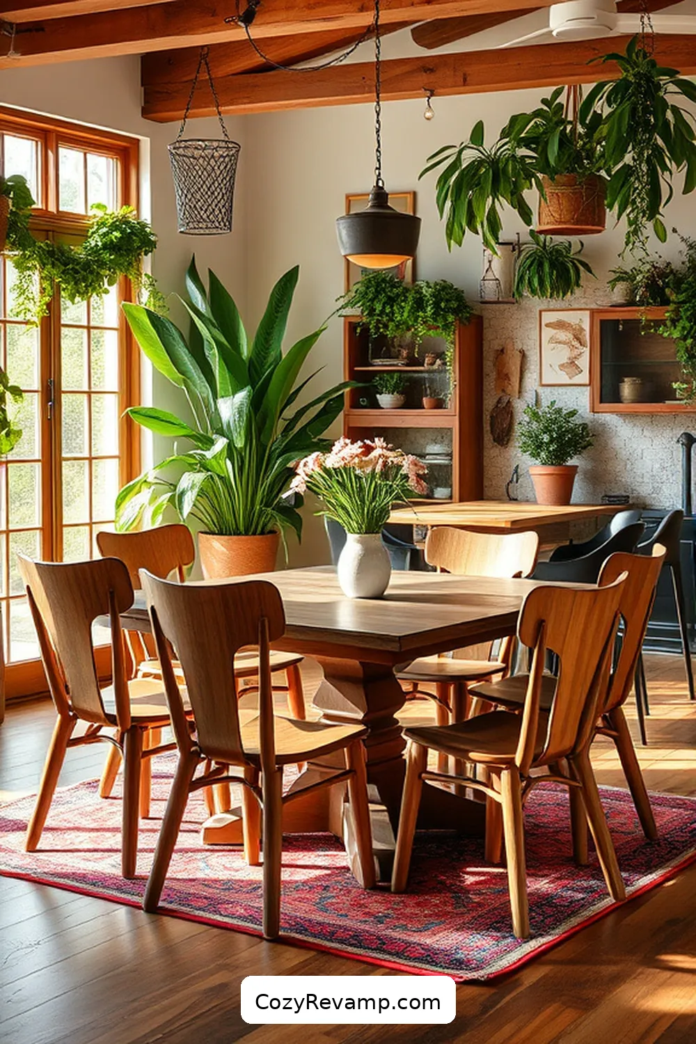 Incorporating Unique Chairs for How to Create a Bohemian Dining Room With Recycled Wood Materials