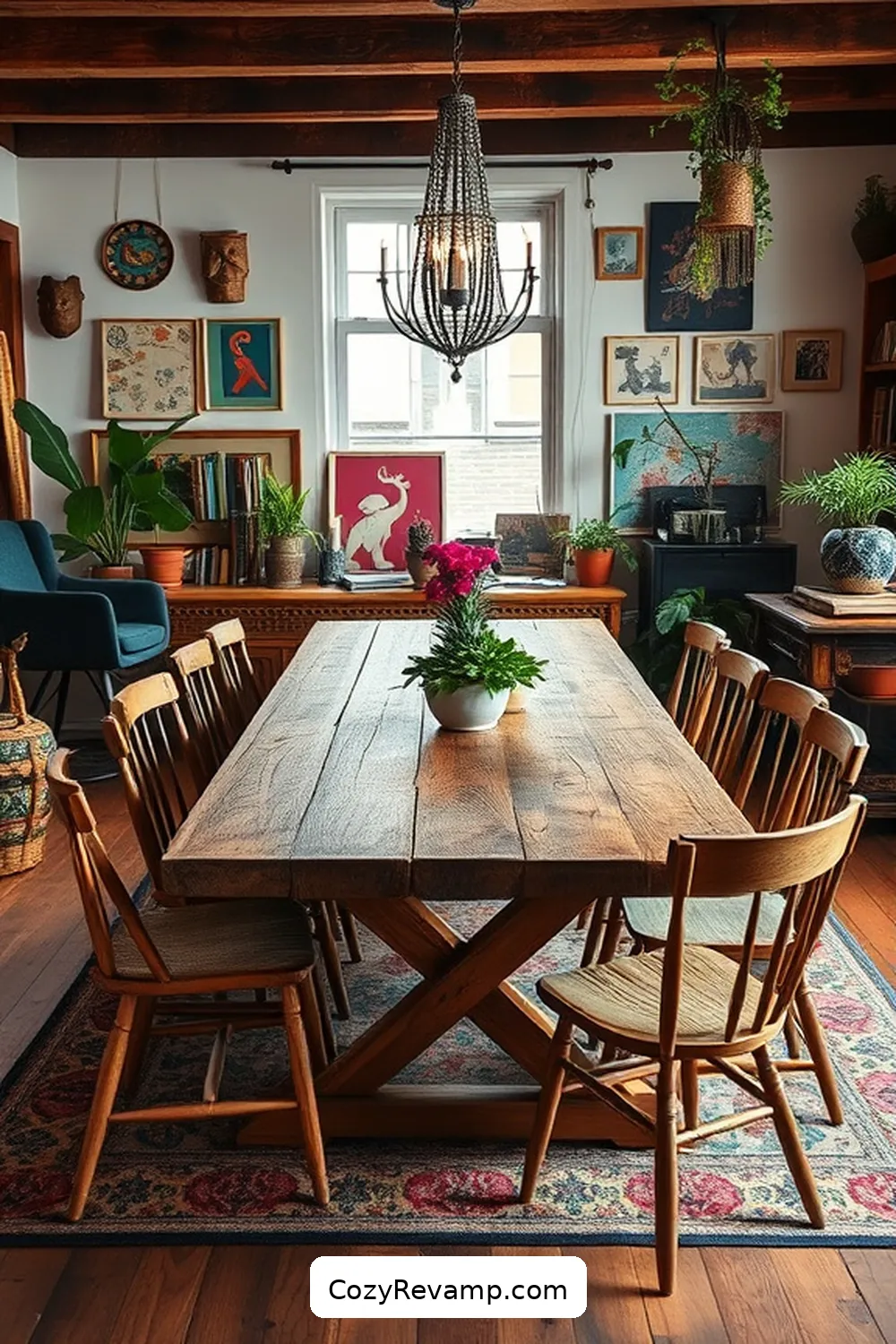 Showcasing Your Unique Style for How to Create a Bohemian Dining Room With Recycled Wood Materials