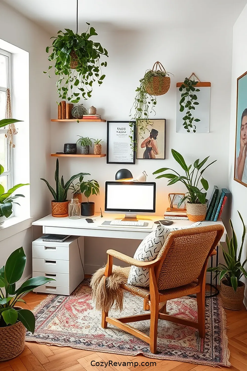 Final Touches to Complete Your Bohemian Office Look for How to Create a Bohemian Home Office With Cork Material