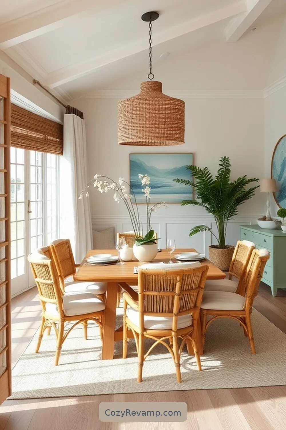 Creating a Color Palette Inspired by the Coast for How to Create a Coastal Dining Room With Bamboo Materials