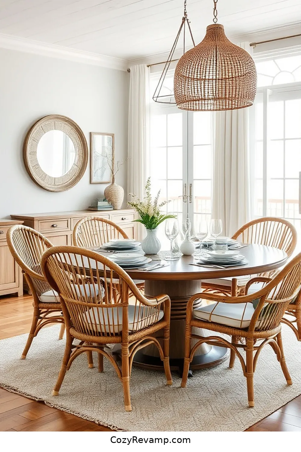 Incorporating Bamboo Chairs for Comfort and Style for How to Create a Coastal Dining Room With Bamboo Materials