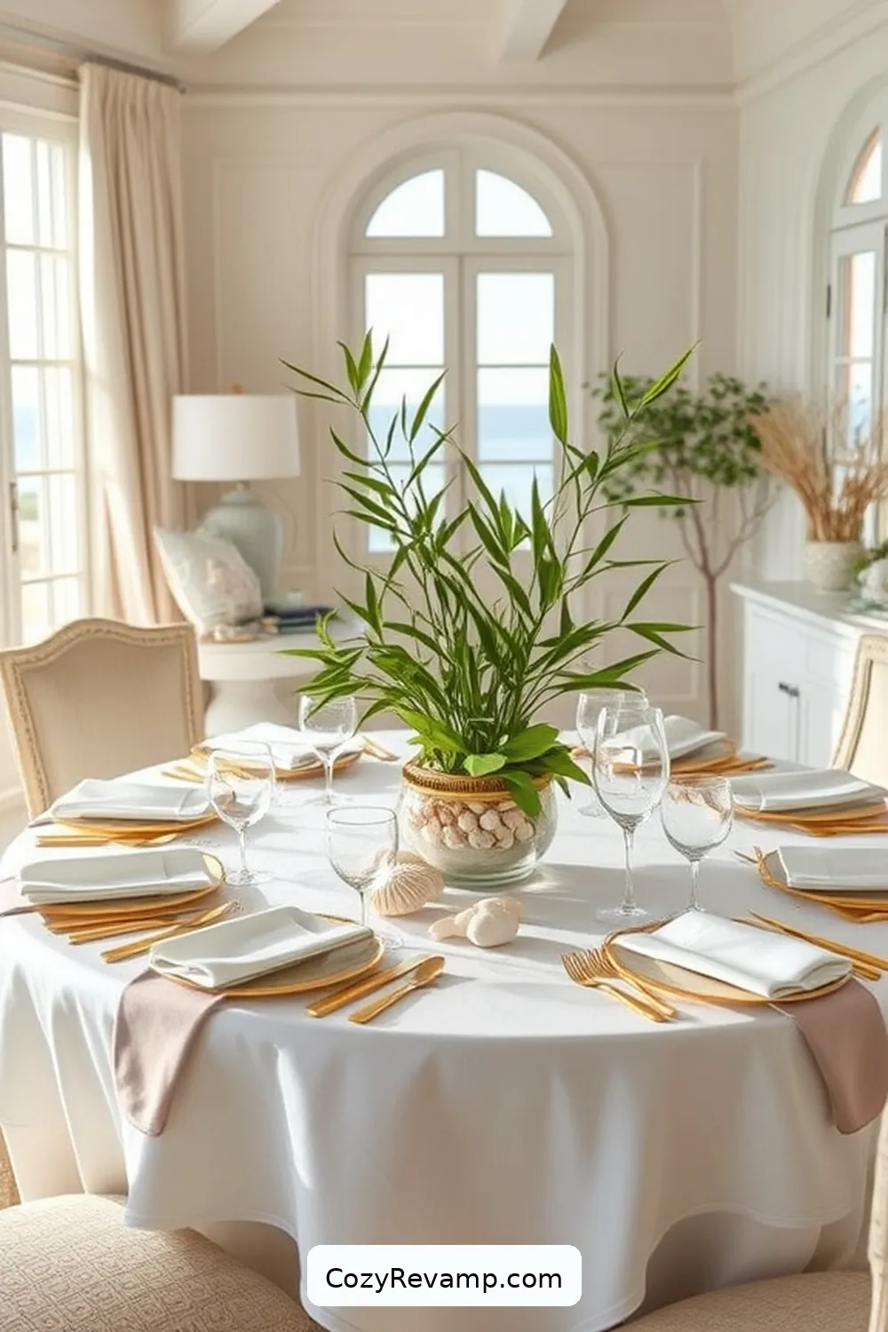 Setting the Scene With Bamboo Centerpieces for How to Create a Coastal Dining Room With Bamboo Materials