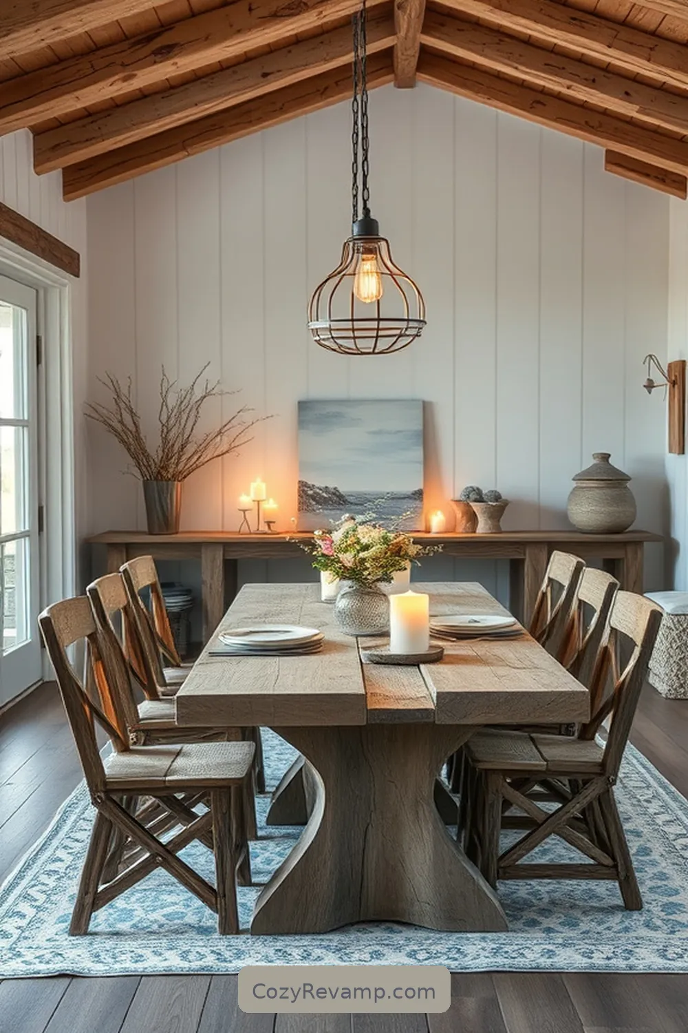 Lighting Solutions for a Beachy Ambiance for How to Create a Coastal Dining Room With Recycled Wood Materials