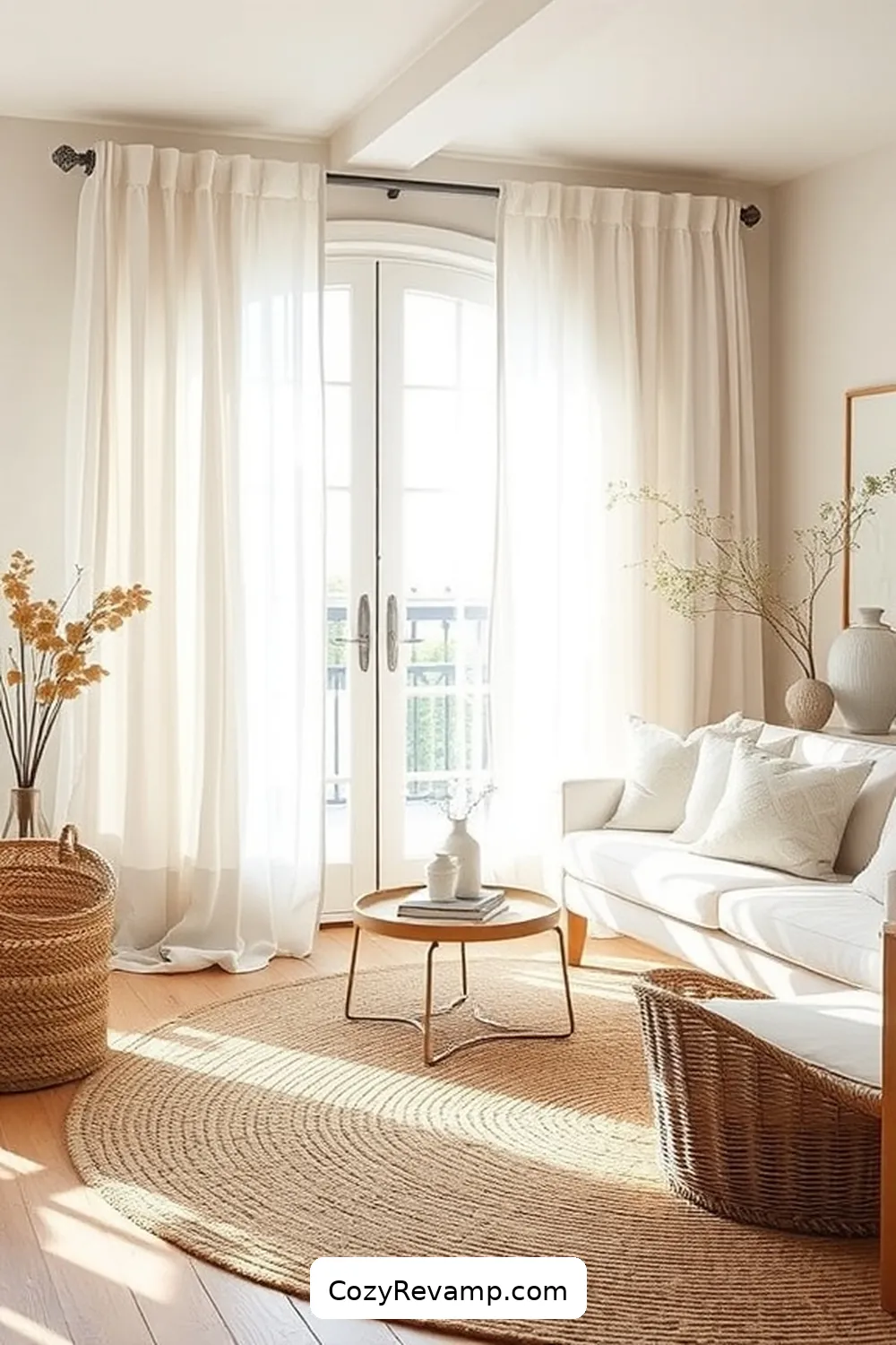 Using Light and Airy Fabrics for How to Create a Coastal Living Room With Natural Fibers and Materials