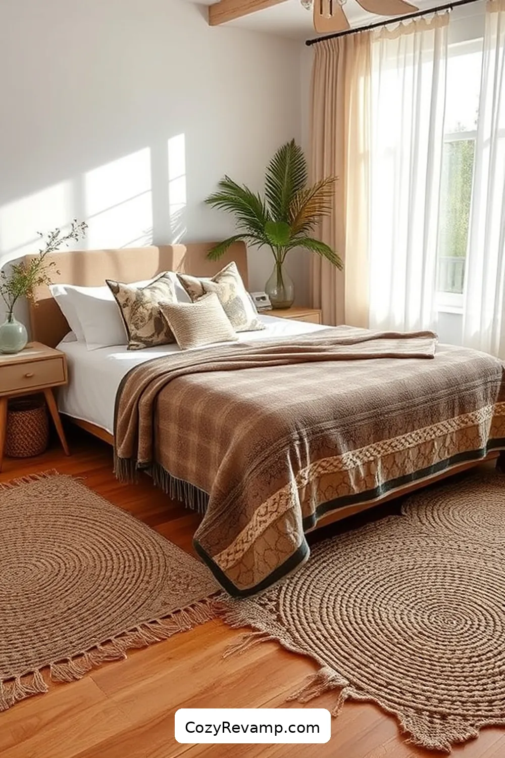 Incorporating Textiles With Organic Patterns for How to Create a Mid-Century Modern Bedroom With Natural Fibers