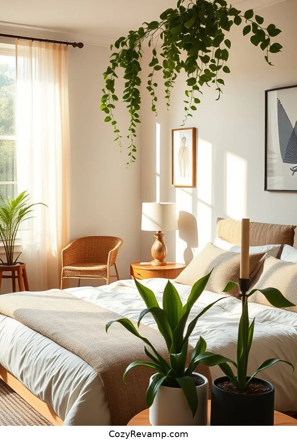 Integrating Greenery for a Fresh Atmosphere for How to Create a Mid-Century Modern Bedroom With Natural Fibers