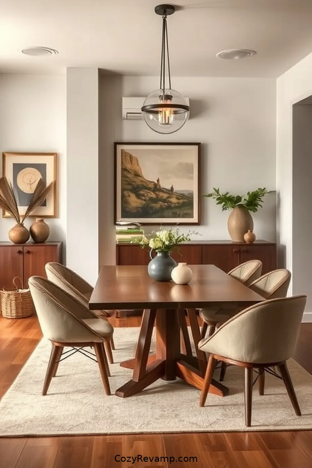 How to Create a Mid-Century Modern Dining Room With Natural Fibers 9 Personalizing Your Space With Artwork and Decor for How to Create a Mid-Century Modern Dining Room With Natural Fibers