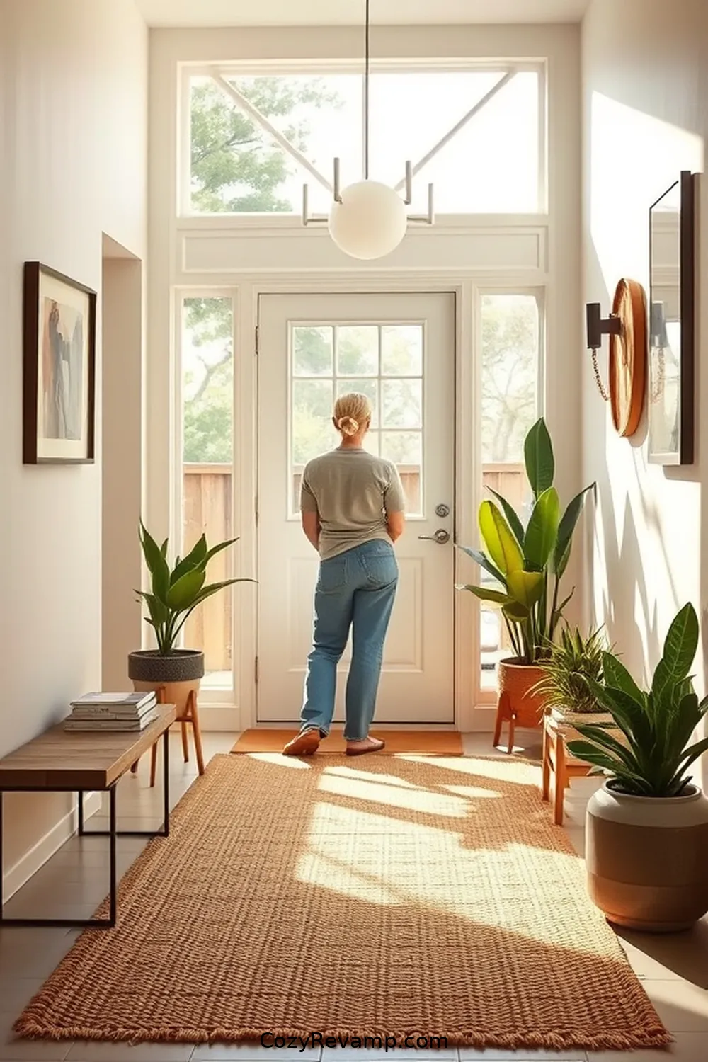 How to Create a Mid-Century Modern Entryway With Natural Fibers 7 Utilizing Natural Light to Enhance Space for How to Create a Mid-Century Modern Entryway With Natural Fibers