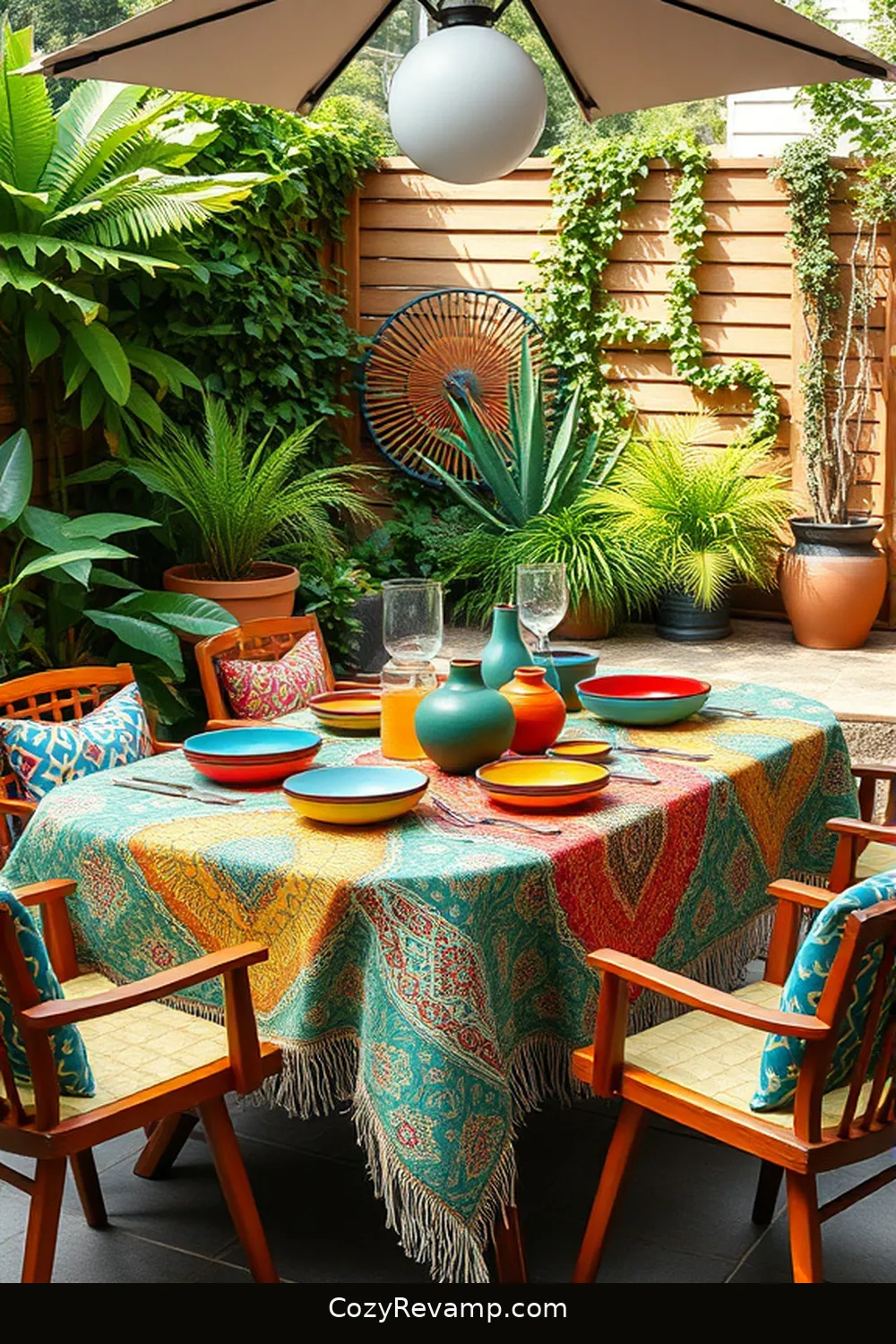 How to Create a Mid-Century Modern Outdoor Patio With Upcycled Fabric 5 Creating Stylish Table Settings for How to Create a Mid-Century Modern Outdoor Patio With Upcycled Fabric