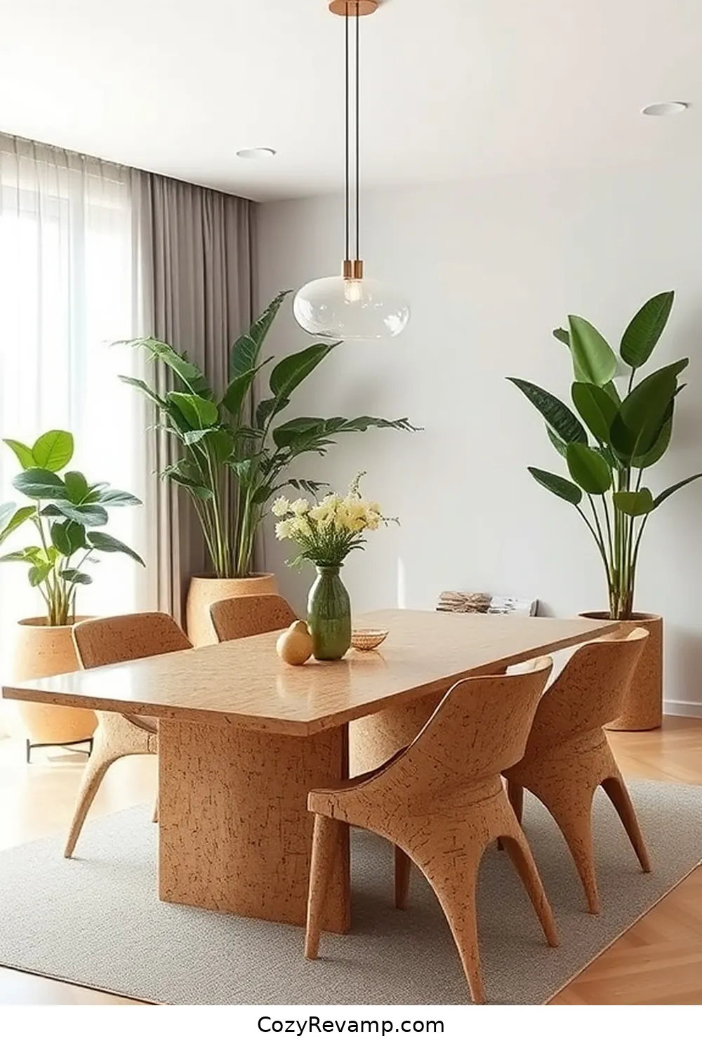 How to Create a Minimalist Dining Room With Cork Material 13 Incorporating Plants and Natural Elements for How to Create a Minimalist Dining Room With Cork Material