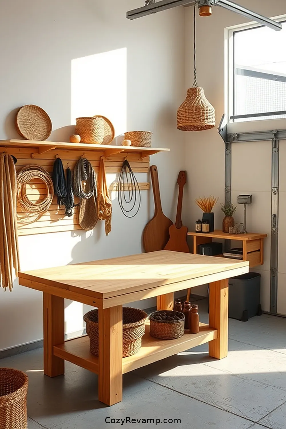 How to Create a Minimalist Garage With Natural Fibers Material 8 Creating a Functional Workbench With Natural Materials for How to Create a Minimalist Garage With Natural Fibers Material
