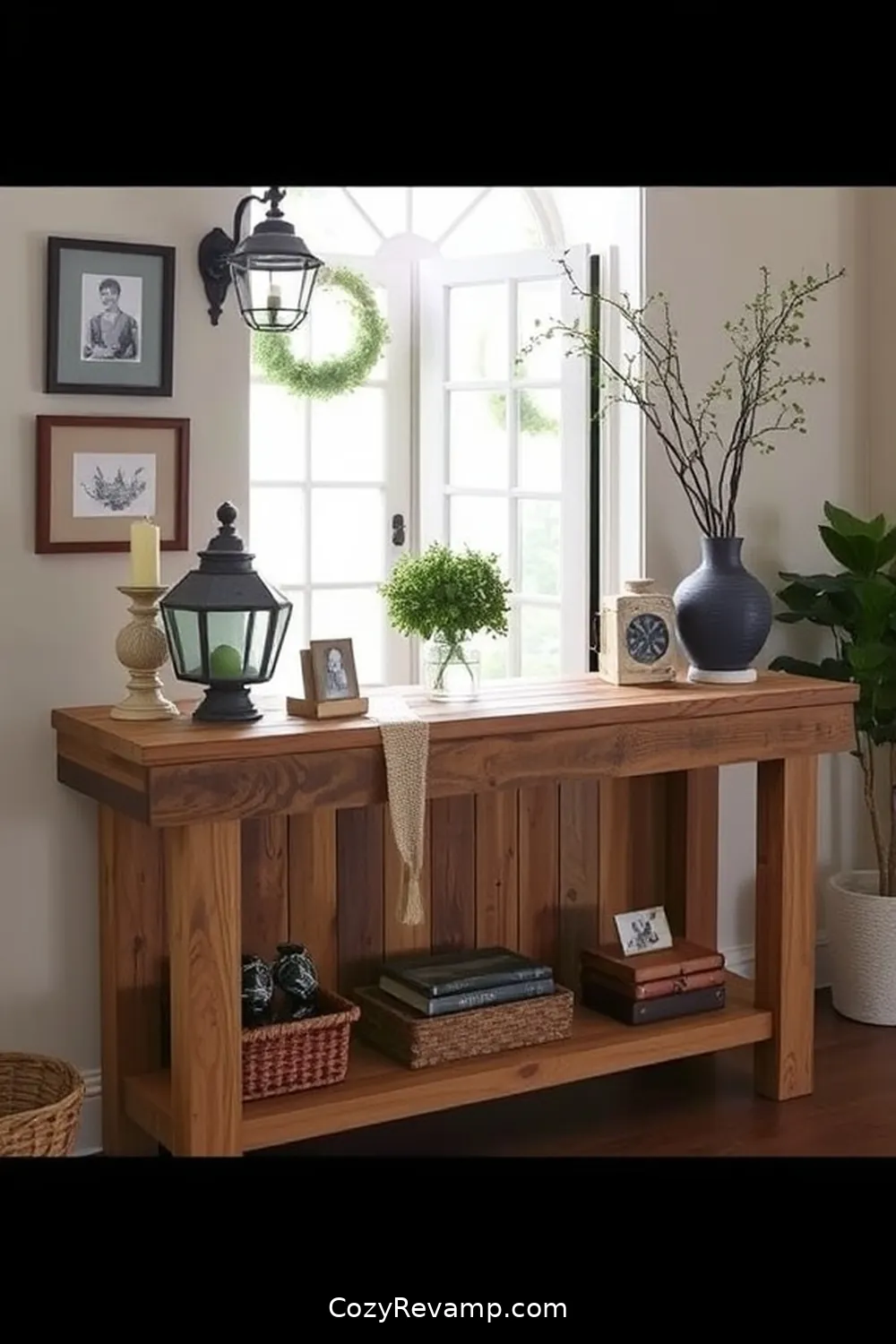 Crafting a Rustic Console Table for How to Create a Modern Farmhouse Entryway With Recycled Wood Material