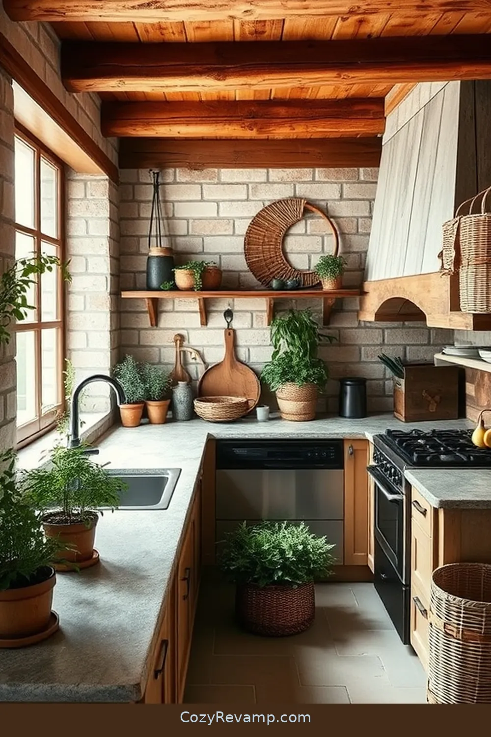 Mixing Bamboo With Other Natural Materials for How to Create a Rustic Kitchen With Bamboo Material