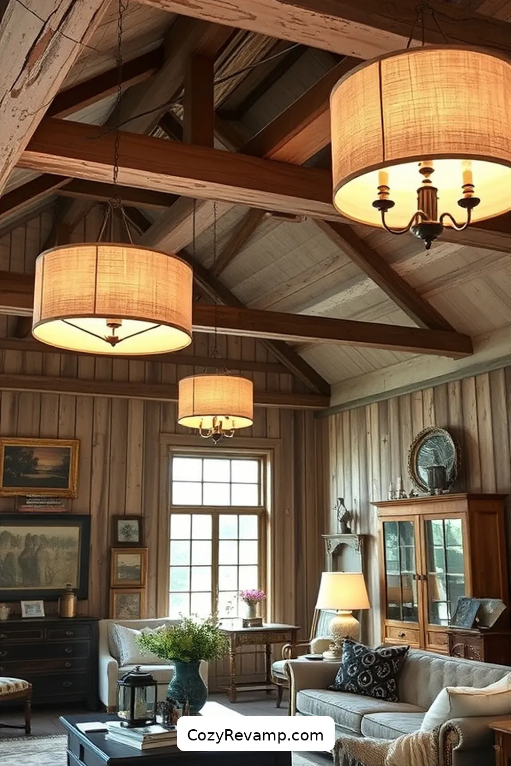 How to Create a Rustic Living Room With Upcycled Fabric Materials 12 Incorporating Fabric Into Lighting Fixtures for How to Create a Rustic Living Room With Upcycled Fabric Materials