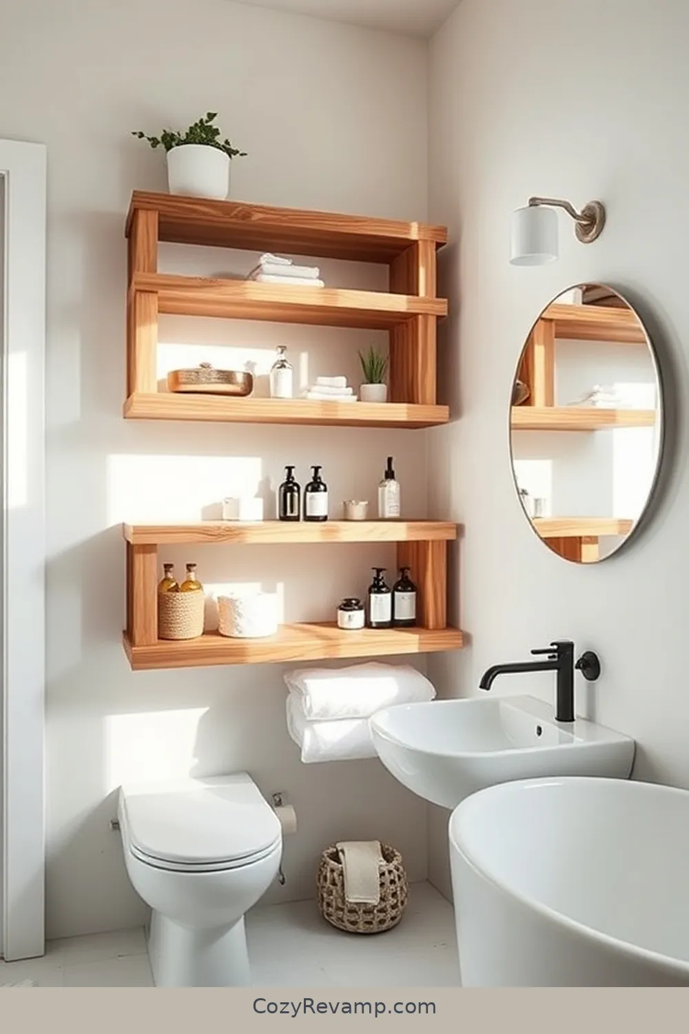 How to Create a Scandinavian Bathroom With Recycled Wood Materials 5 Creating Functional Shelving Solutions for How to Create a Scandinavian Bathroom With Recycled Wood Materials