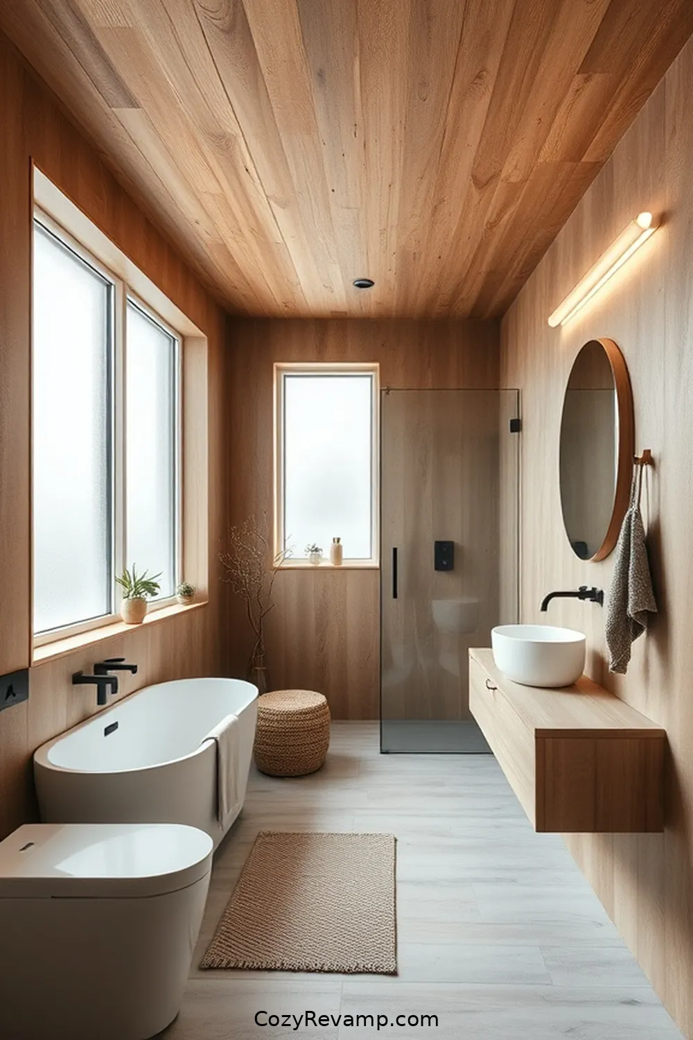 How to Create a Scandinavian Bathroom With Recycled Wood Materials 6 Incorporating Wood Accents in Walls and Ceilings for How to Create a Scandinavian Bathroom With Recycled Wood Materials