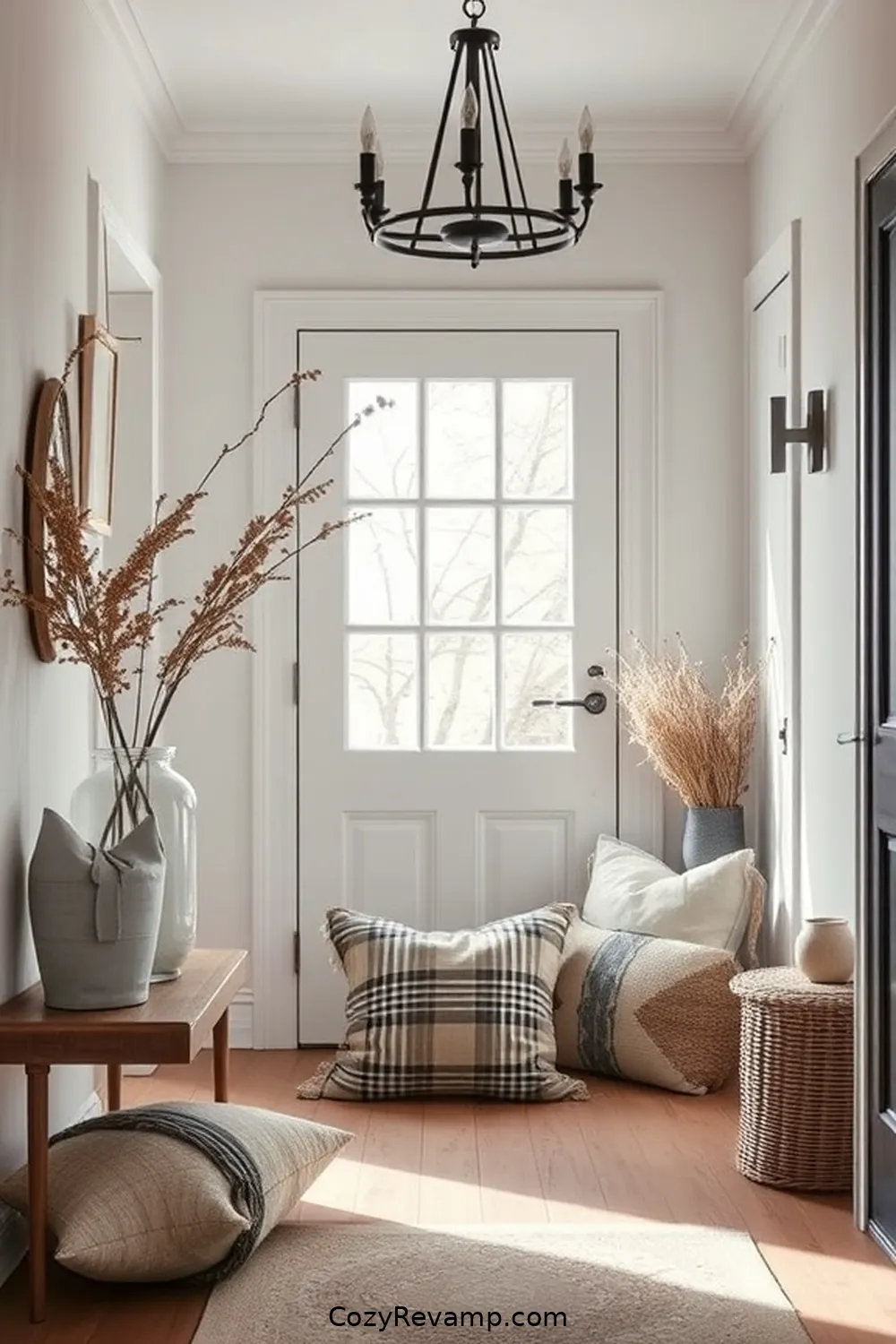 Upcycling Old Clothing Into Decorative Pillows for How to Create a Scandinavian Entryway With Upcycled Fabric Materials