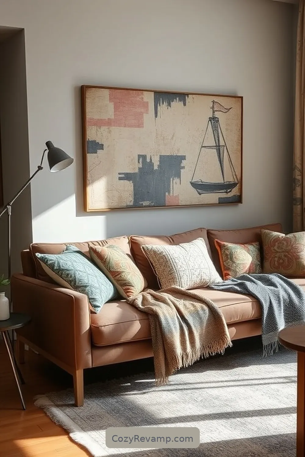 How to Design a Mid-Century Modern Living Room With Upcycled Fabric 13 Layering Fabrics for Depth and Texture for How to Design a Mid-Century Modern Living Room With Upcycled Fabric