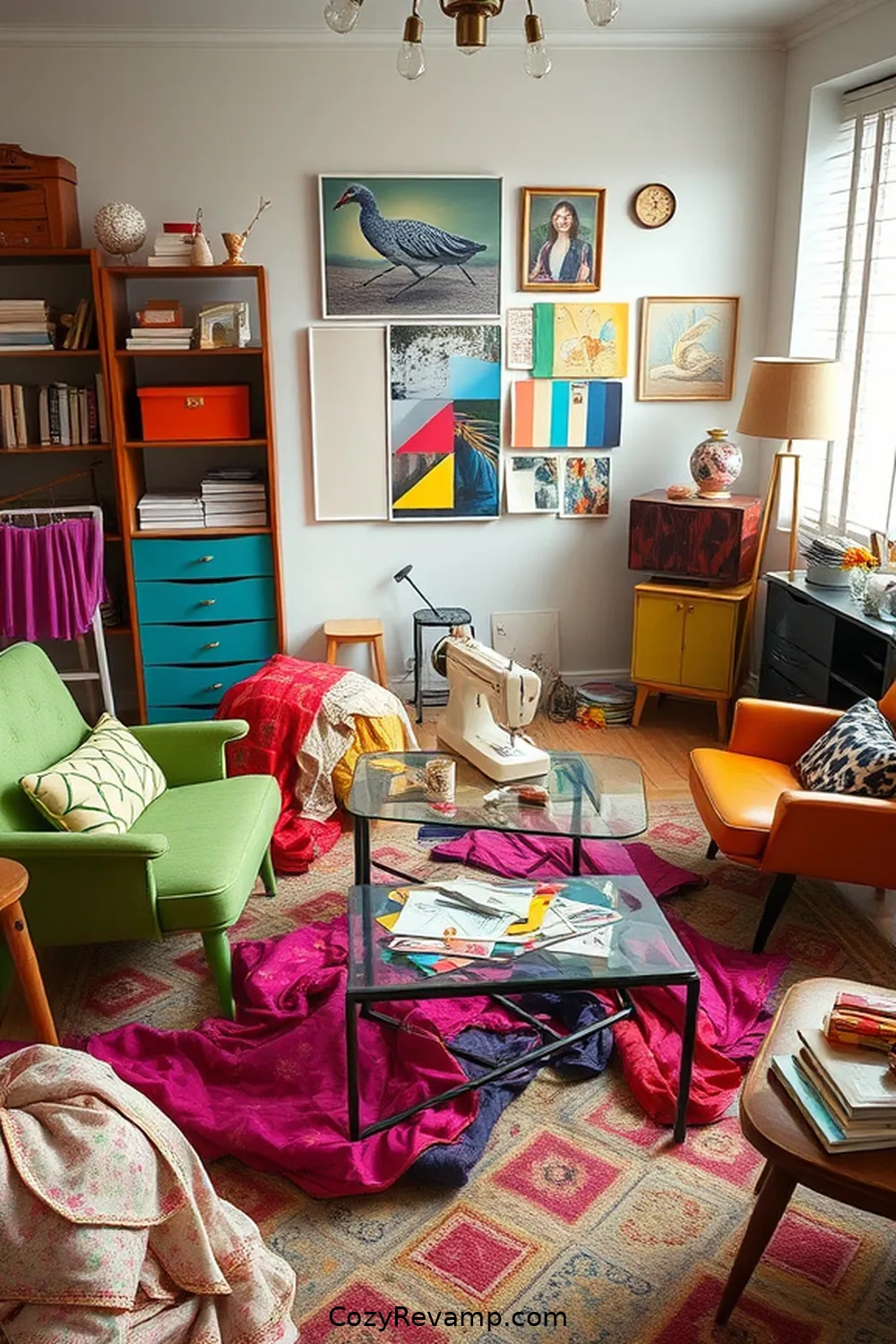 How to Design a Mid-Century Modern Living Room With Upcycled Fabric 6 Tools and Supplies Needed for Upcycling for How to Design a Mid-Century Modern Living Room With Upcycled Fabric