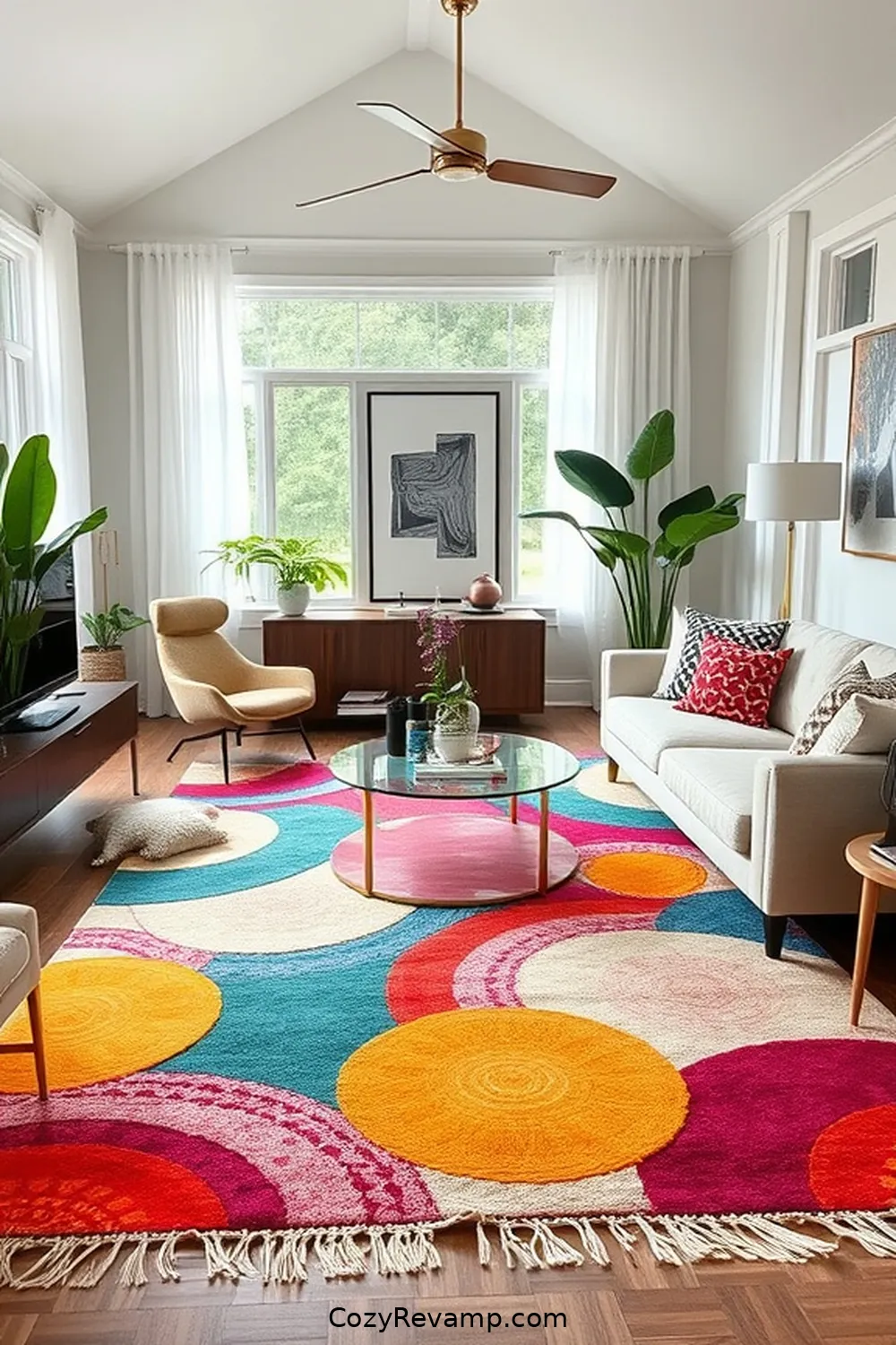 How to Design a Mid-Century Modern Living Room With Upcycled Fabric 11 Upcycling Fabric Into Statement Rugs for How to Design a Mid-Century Modern Living Room With Upcycled Fabric