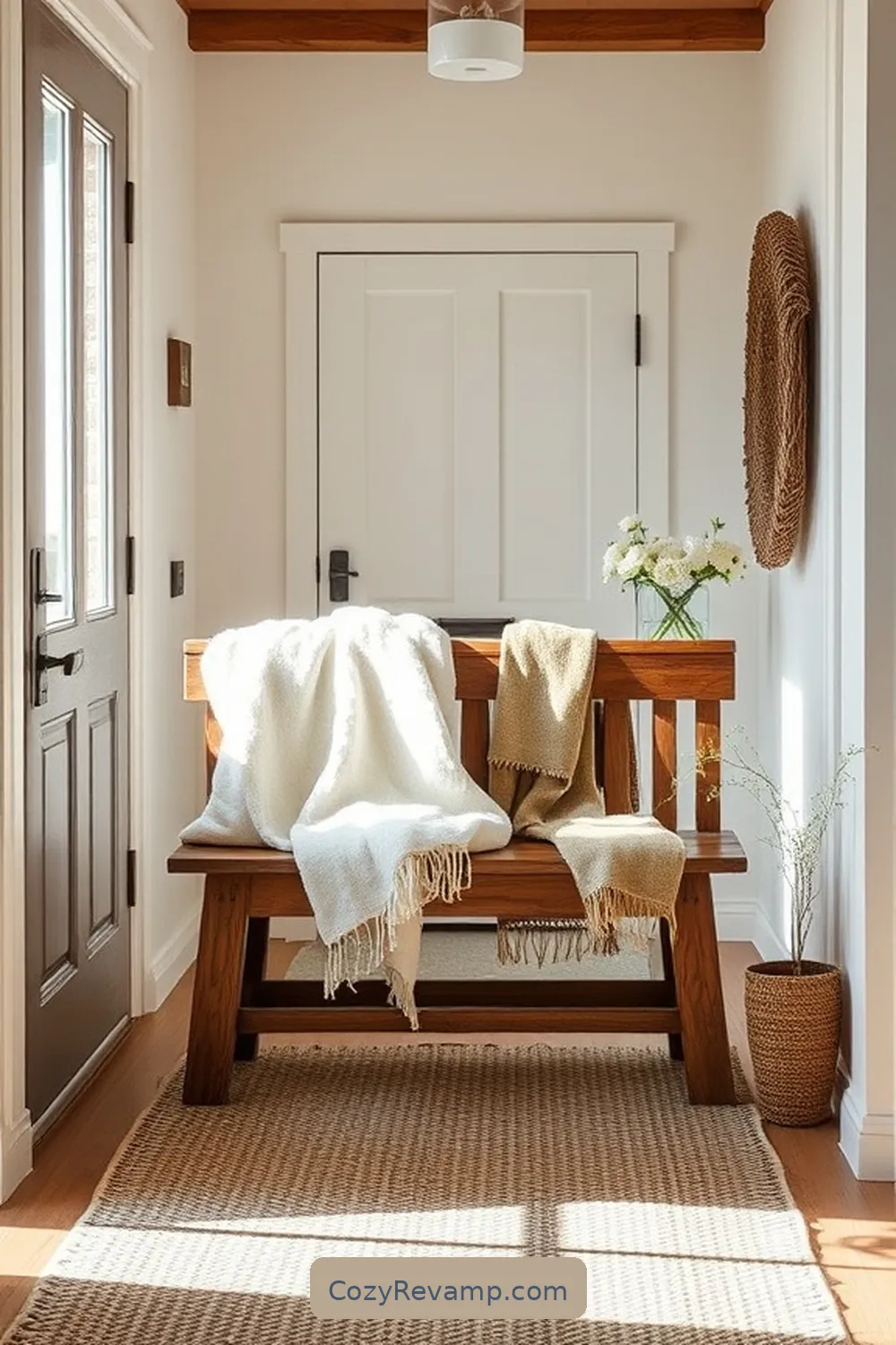 Accessorizing With Organic Cotton Throws for How to Design a Modern Farmhouse Hallway With Organic Cotton Materials