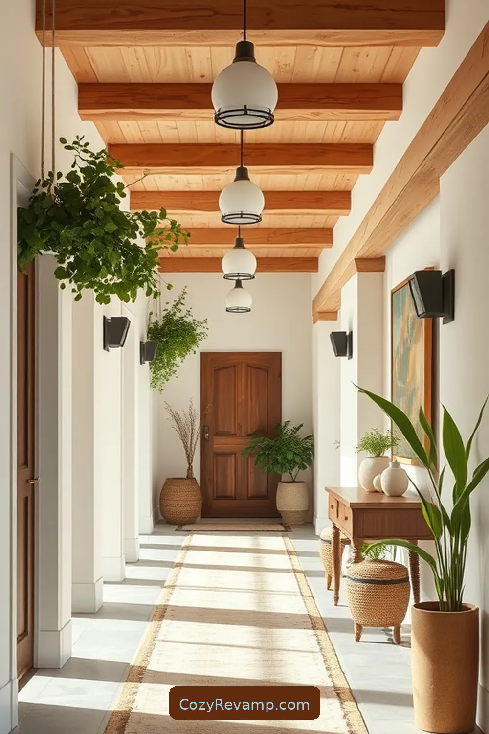 Incorporating Natural Wood Elements for How to Design a Modern Farmhouse Hallway With Organic Cotton Materials