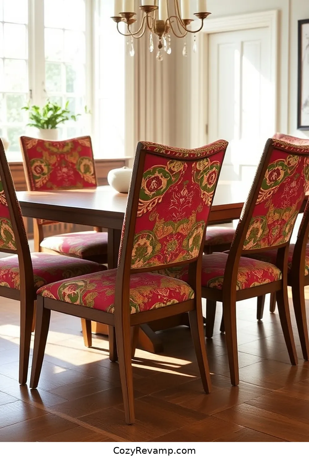 How to Style a Mid-Century Modern Dining Room With Upcycled Fabrics 3 Upholstering Dining Chairs With Vintage Textiles for How to Style a Mid-Century Modern Dining Room With Upcycled Fabrics