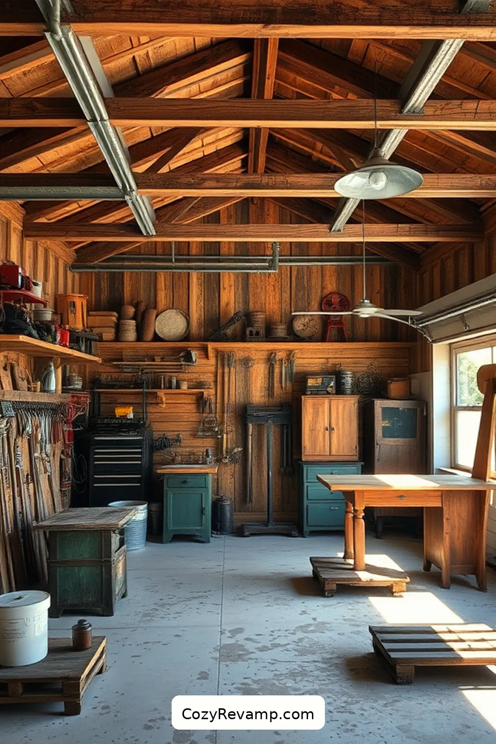 Stunning Rustic Garage Designs Featuring Reclaimed Materials 3 Vintage Metal Accents: Adding Character to Your Garage for Stunning Rustic Garage Designs Featuring Reclaimed Materials