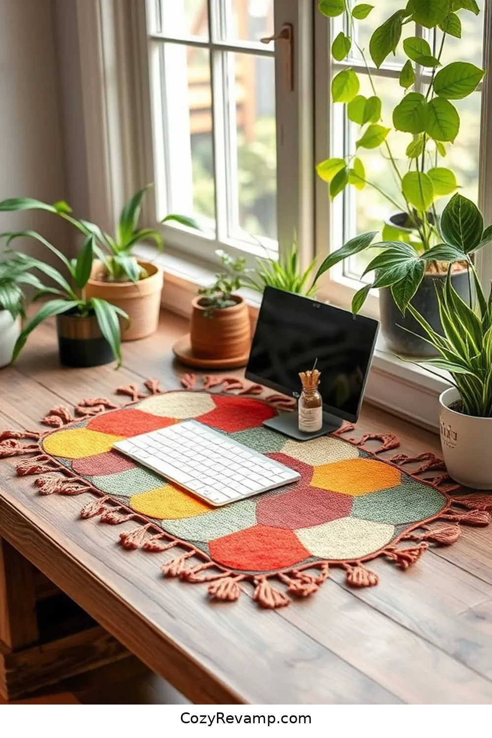 Designing a Stylish Desk Mat for Tips for Crafting a Modern Farmhouse Home Office With Upcycled Fabric Materials