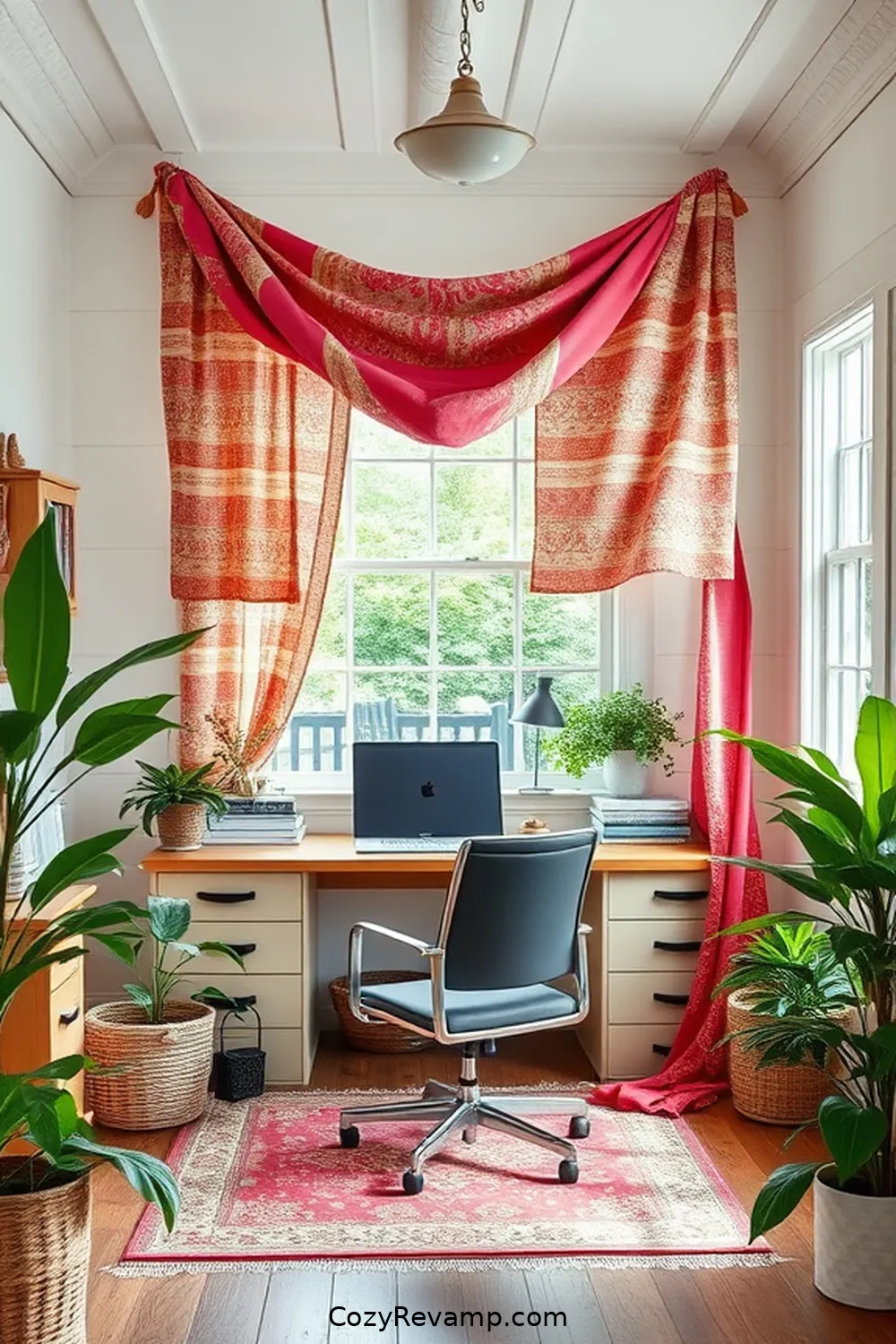 Fabric Banners for Personal Touches for Tips for Crafting a Modern Farmhouse Home Office With Upcycled Fabric Materials