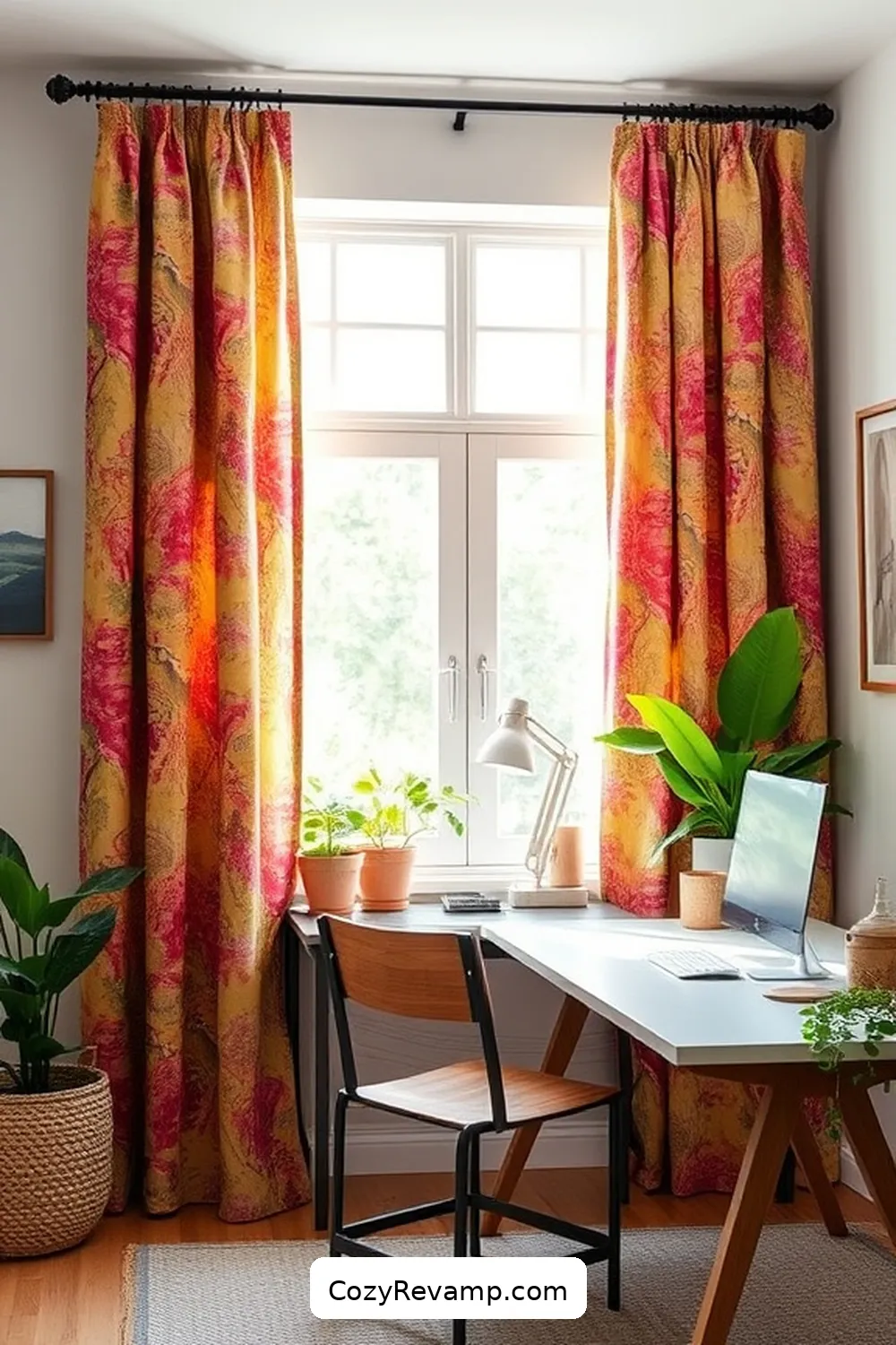 Making Custom Curtains for Privacy for Tips for Crafting a Modern Farmhouse Home Office With Upcycled Fabric Materials