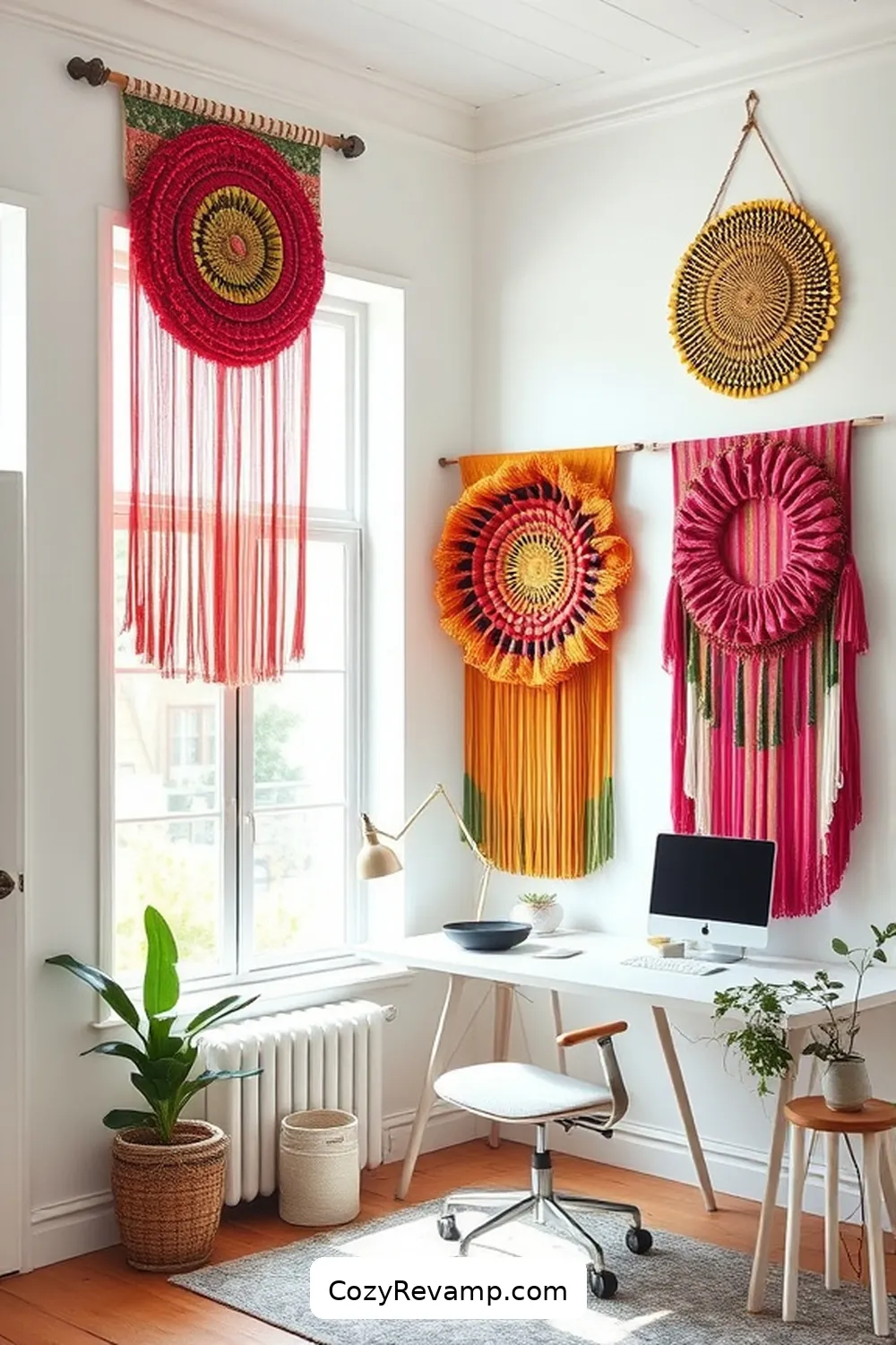 Utilizing Fabric for Wall Hangings for Tips for Crafting a Modern Farmhouse Home Office With Upcycled Fabric Materials