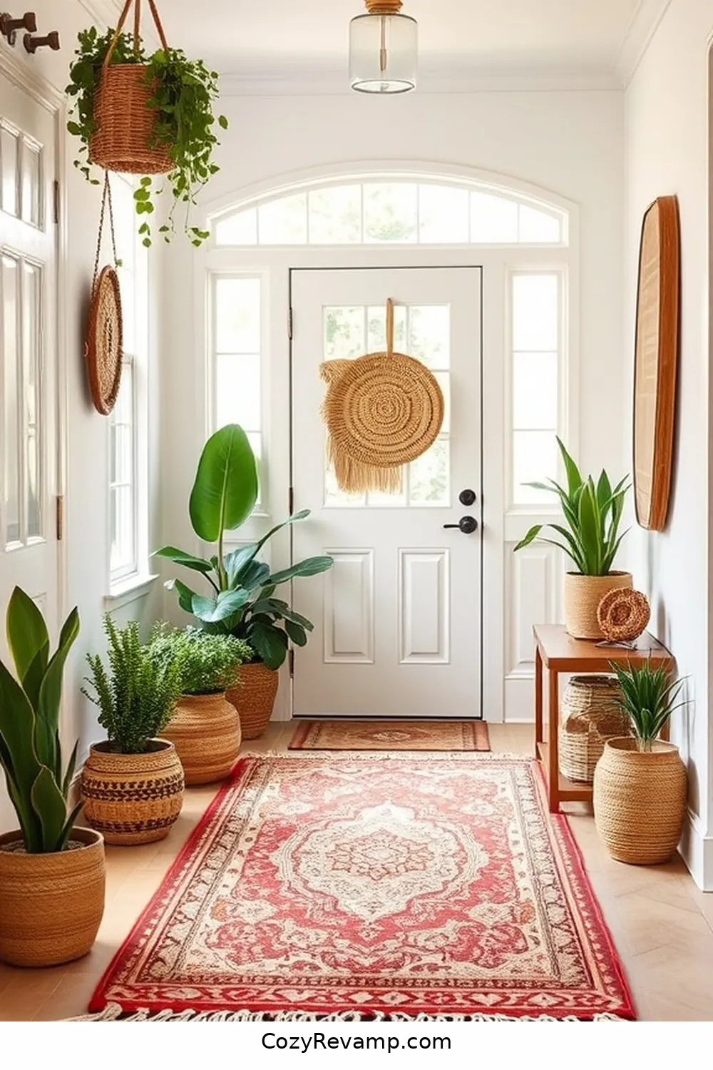 Incorporating Natural Elements for Transform Your Entryway to Bohemian Style With Organic Cotton Materials