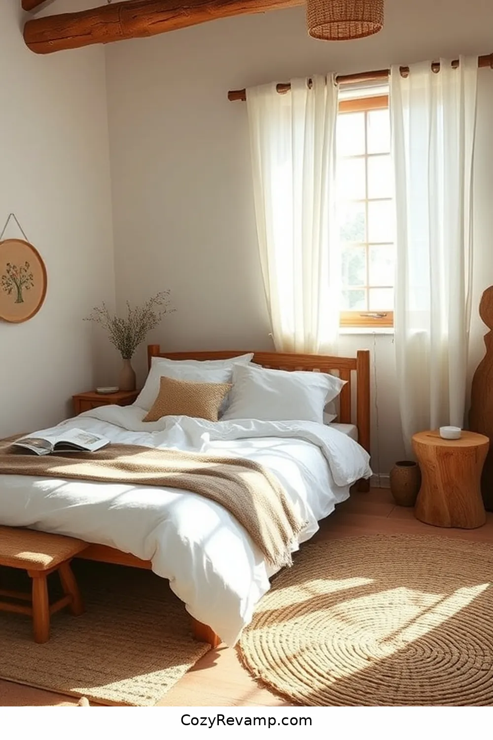 Transform Your Rustic Bedroom With Natural Fibers and Materials 15 Creating a Serene Atmosphere With Natural Materials for Transform Your Rustic Bedroom With Natural Fibers and Materials