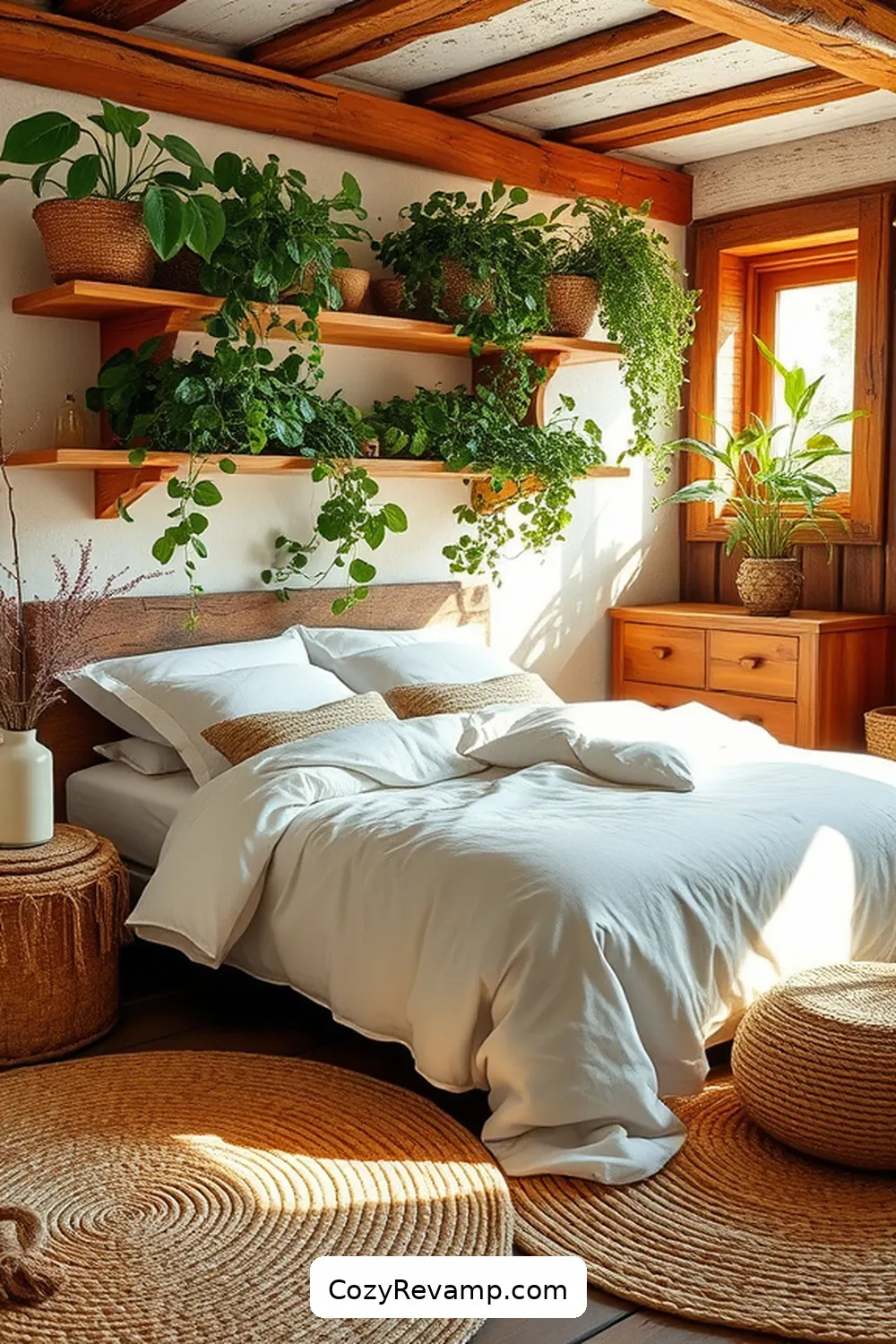 Transform Your Rustic Bedroom With Natural Fibers and Materials 12 Incorporating Indoor Plants for a Fresh Touch for Transform Your Rustic Bedroom With Natural Fibers and Materials