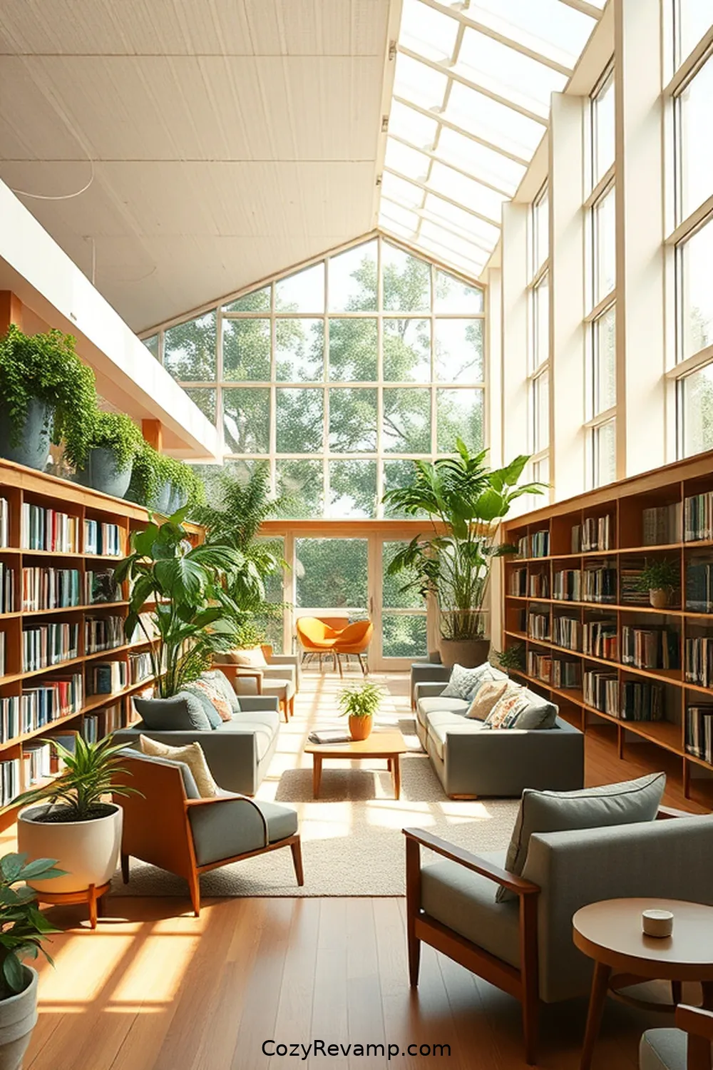 Creating a Community Hub Through Thoughtful Design for What Makes a Mid-Century Modern Library Stand Out With Organic Cotton Material?