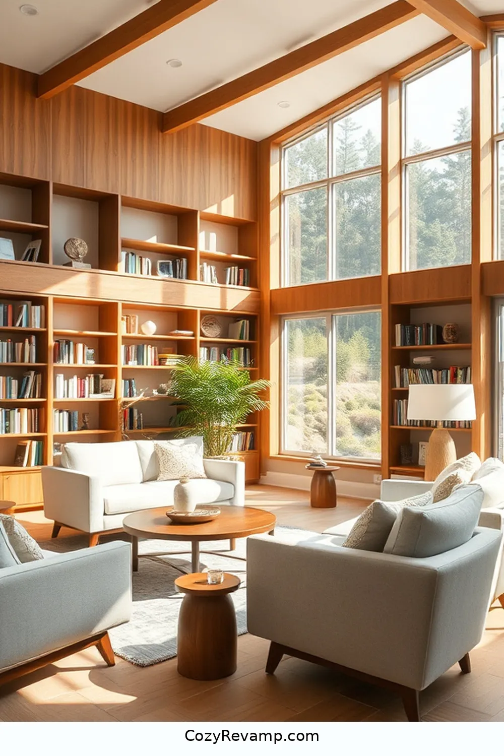 Innovative Uses of Organic Cotton in Library Interiors for What Makes a Mid-Century Modern Library Stand Out With Organic Cotton Material?