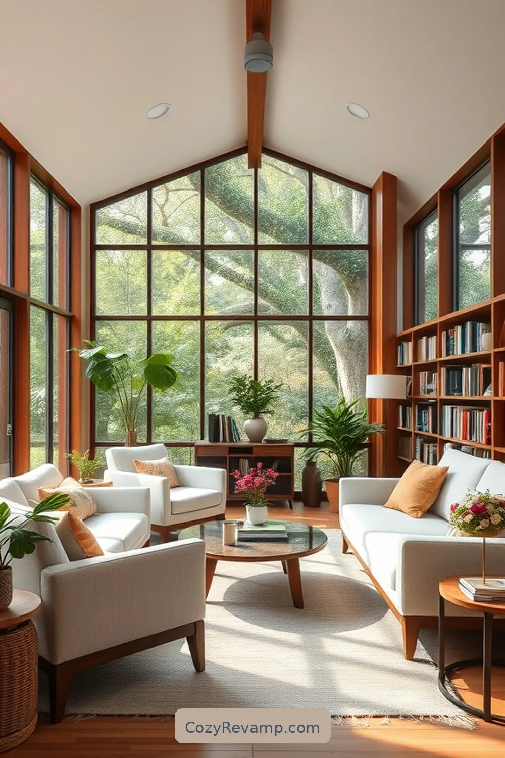 The Connection Between Nature and Reading Spaces for What Makes a Mid-Century Modern Library Stand Out With Organic Cotton Material?
