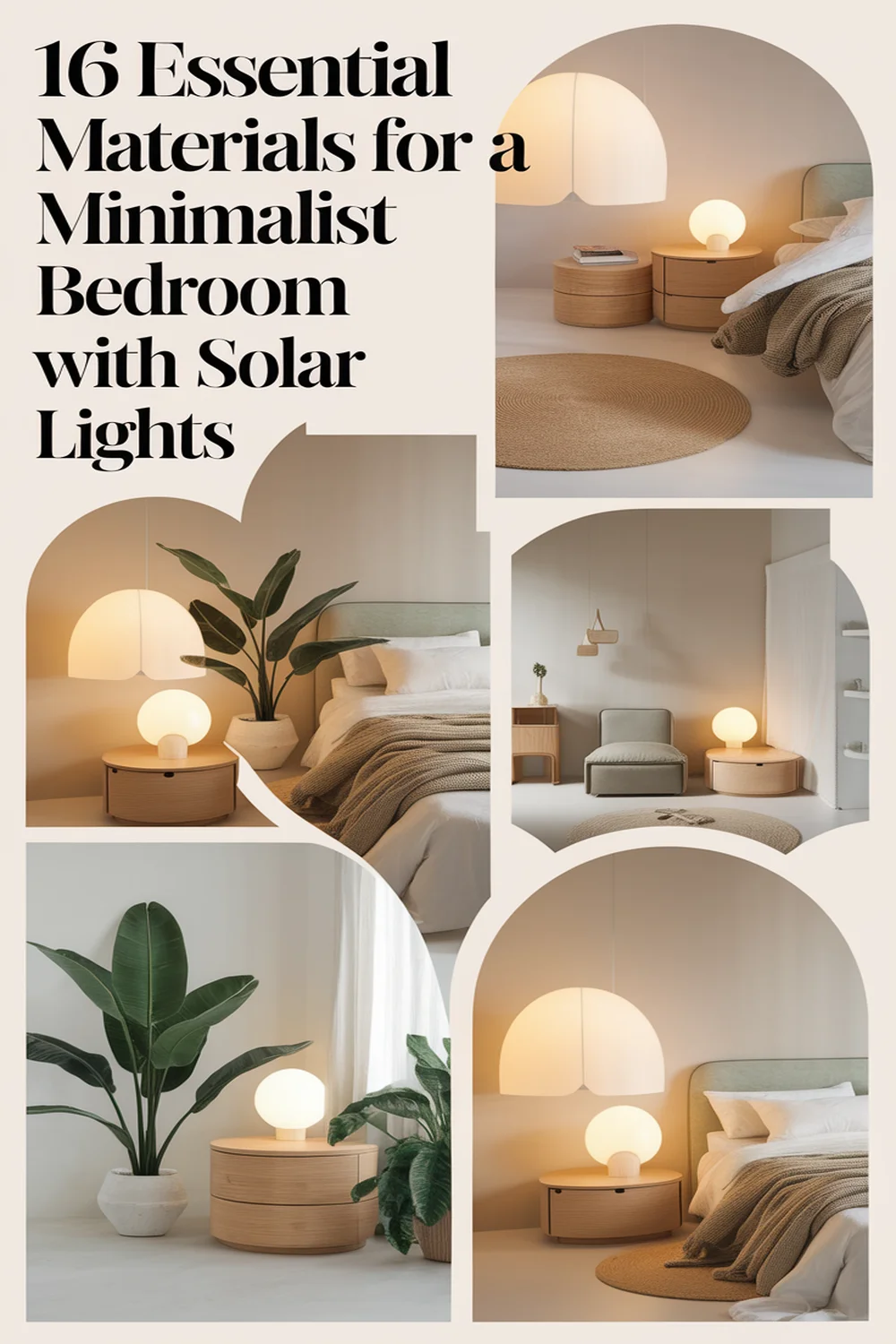 Image for: 16 Essential Materials for a Minimalist Bedroom With Solar-Powered Lights