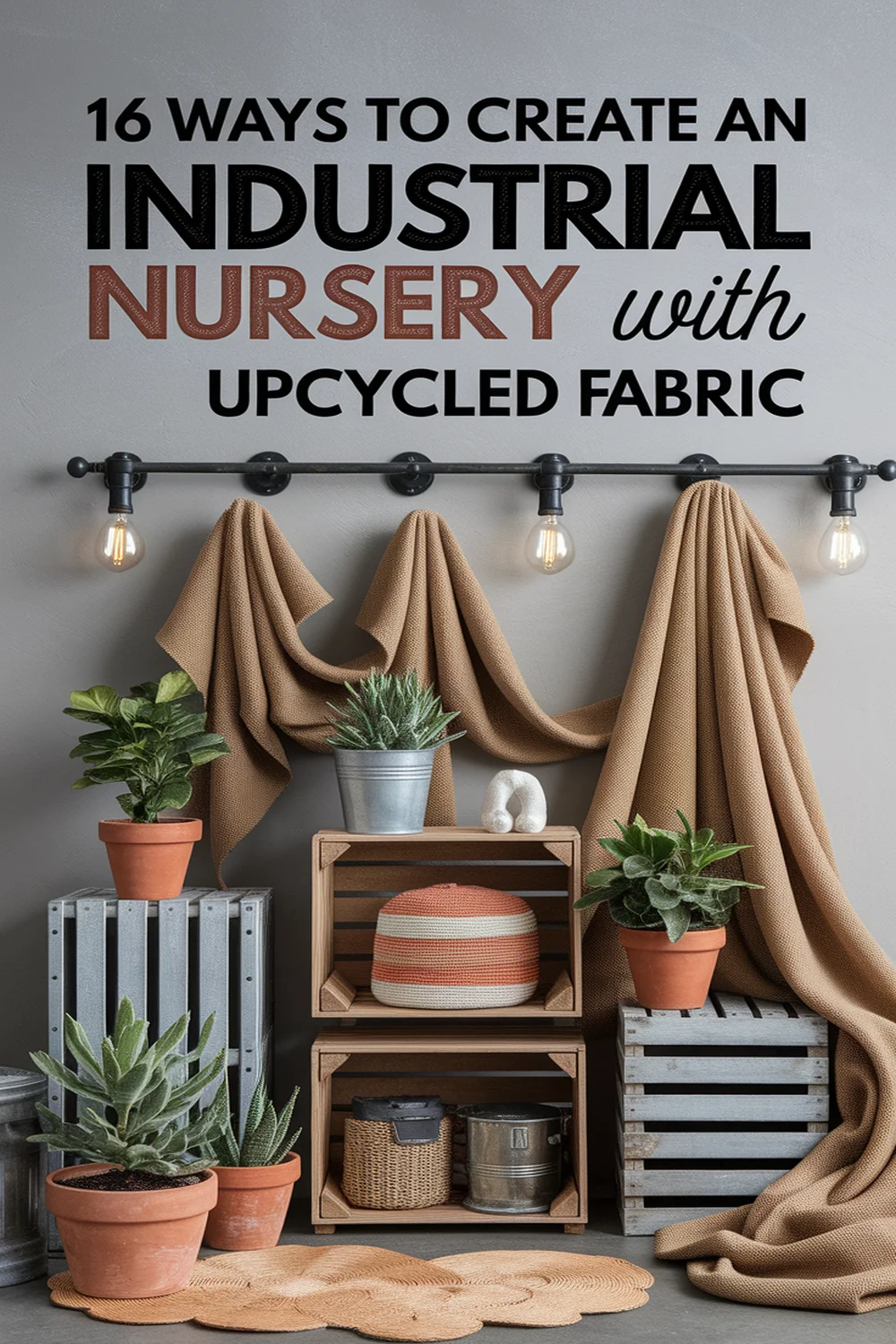 Image for: 16 Ways to Create an Industrial Nursery With Upcycled Fabric Material