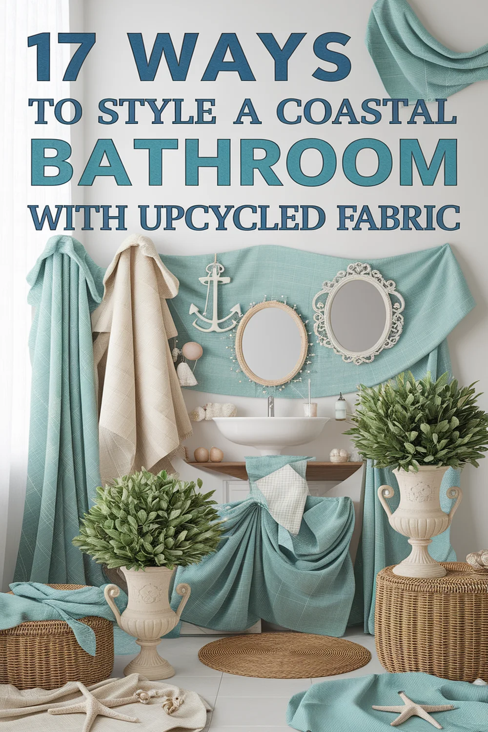 17 Creative Ways to Style a Coastal Bathroom With Upcycled Fabric Material 18 Image for: 17 Creative Ways to Style a Coastal Bathroom With Upcycled Fabric Material