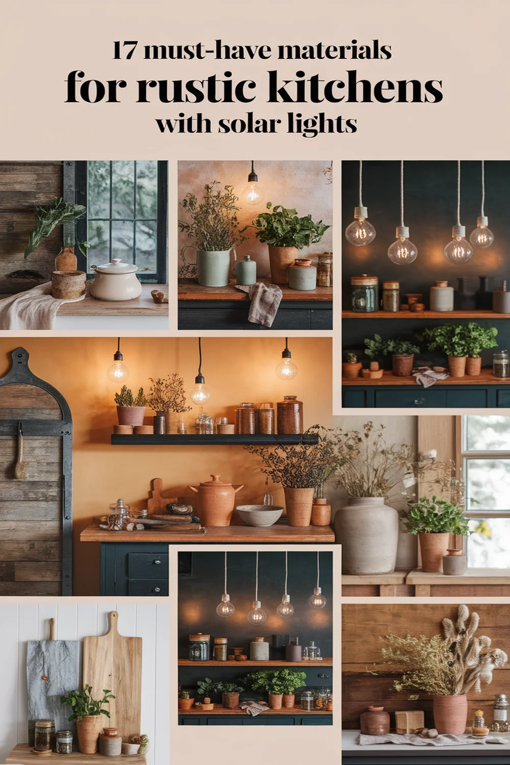 17 Essential Materials for Rustic Kitchens With Solar-Powered Lights 51 Image for: 17 Essential Materials for Rustic Kitchens With Solar-Powered Lights