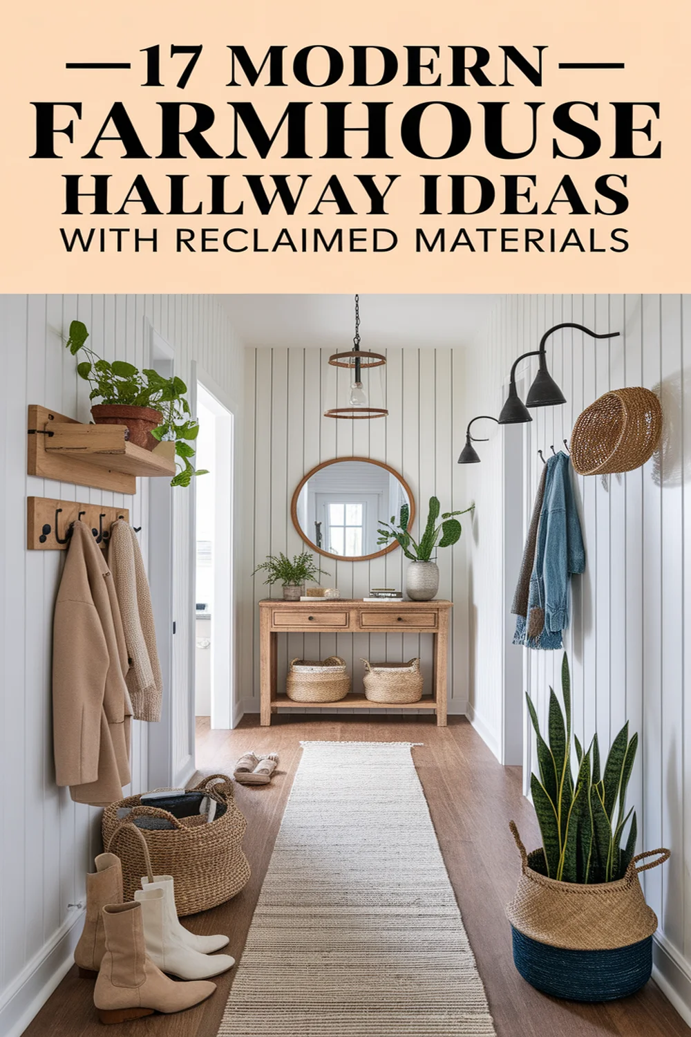 17 Stunning Modern Farmhouse Hallway Ideas With Reclaimed Materials 47 Image for: 17 Stunning Modern Farmhouse Hallway Ideas With Reclaimed Materials