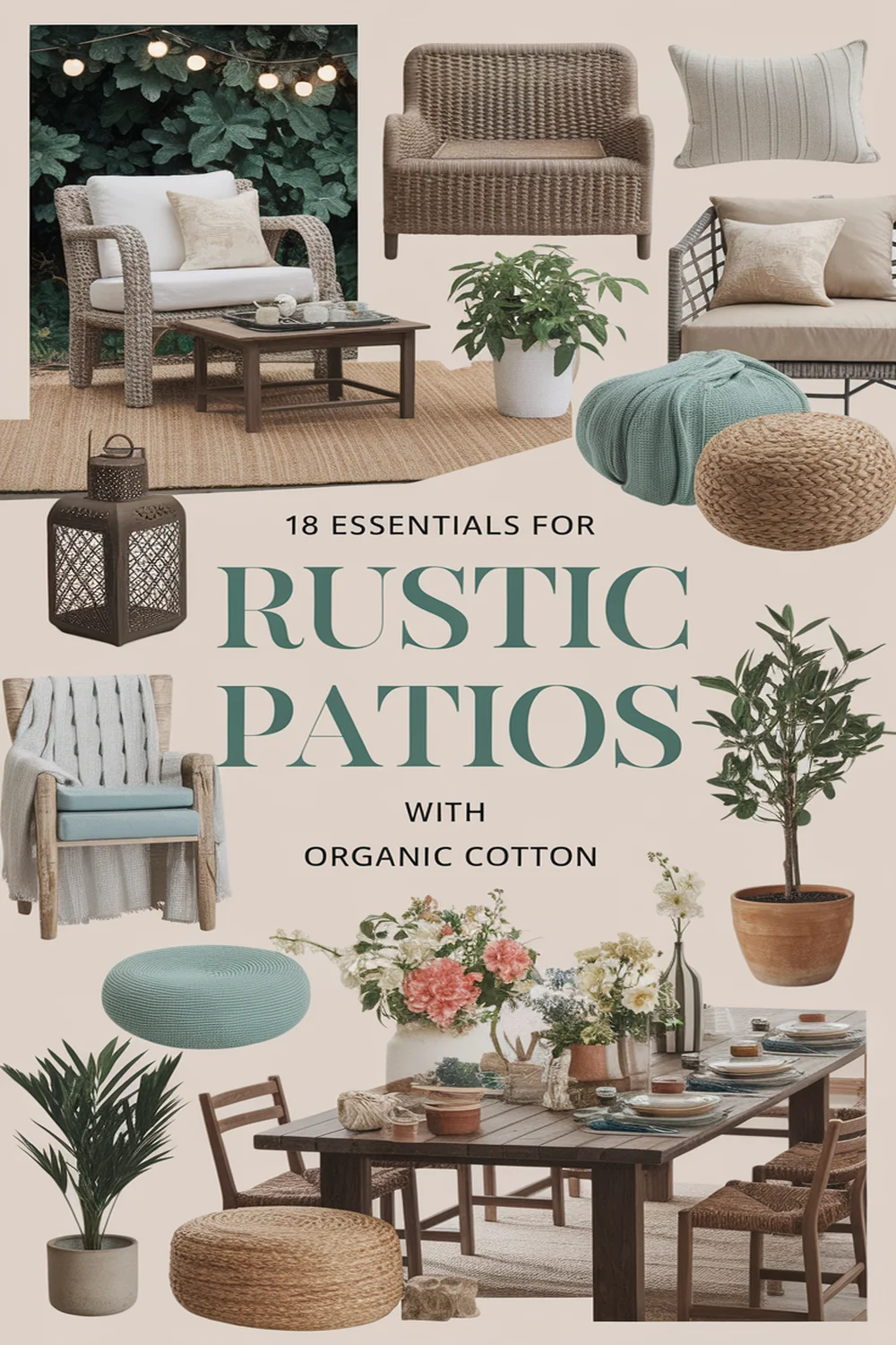 Image for: 18 Essentials for Rustic Outdoor Patios With Organic Cotton Accents