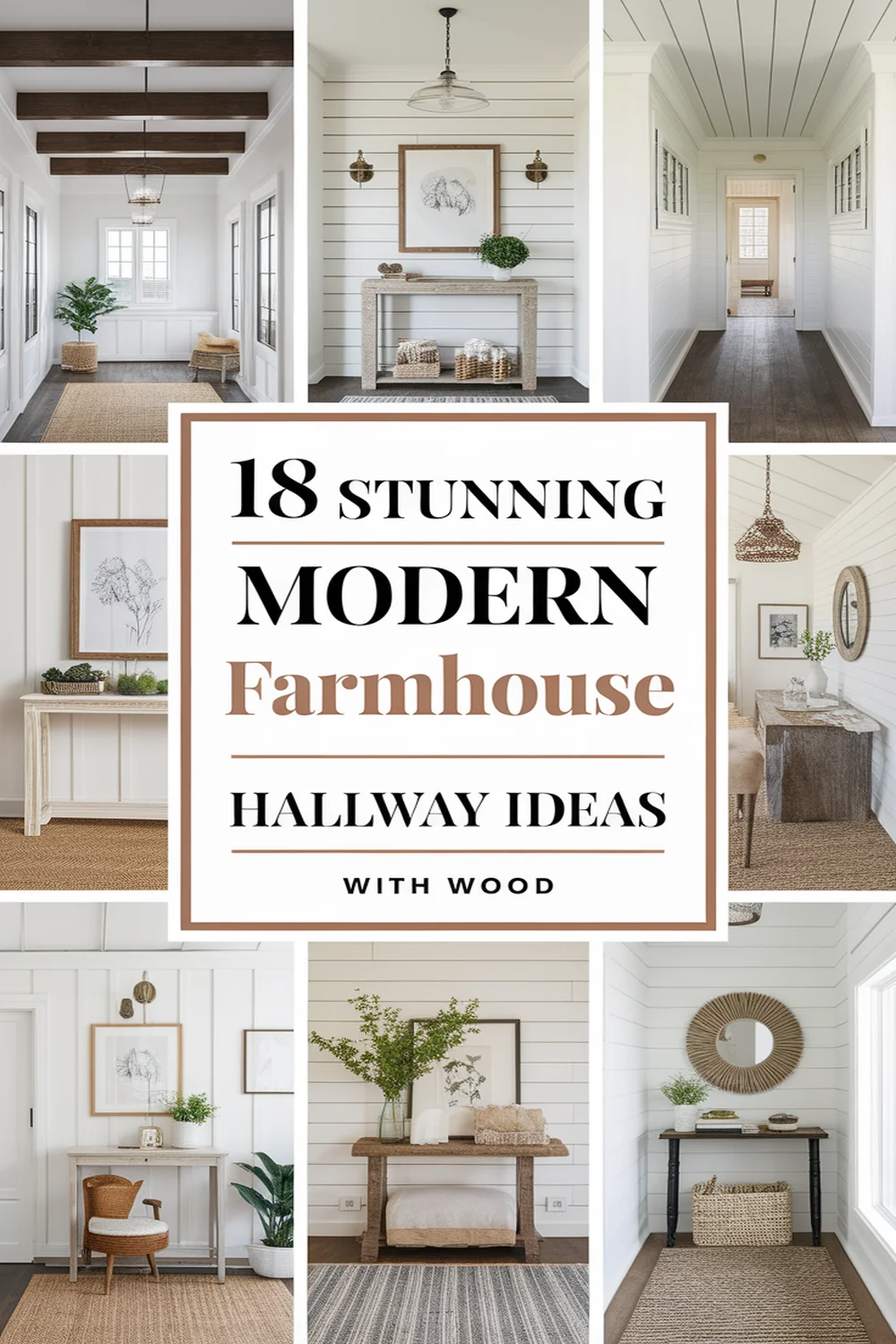 Image for: 18 Stunning Modern Farmhouse Hallway Ideas With Recycled Wood Material