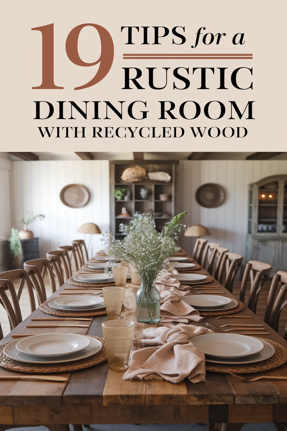 Image for: 19 Essential Tips for a Rustic Dining Room With Recycled Wood Material